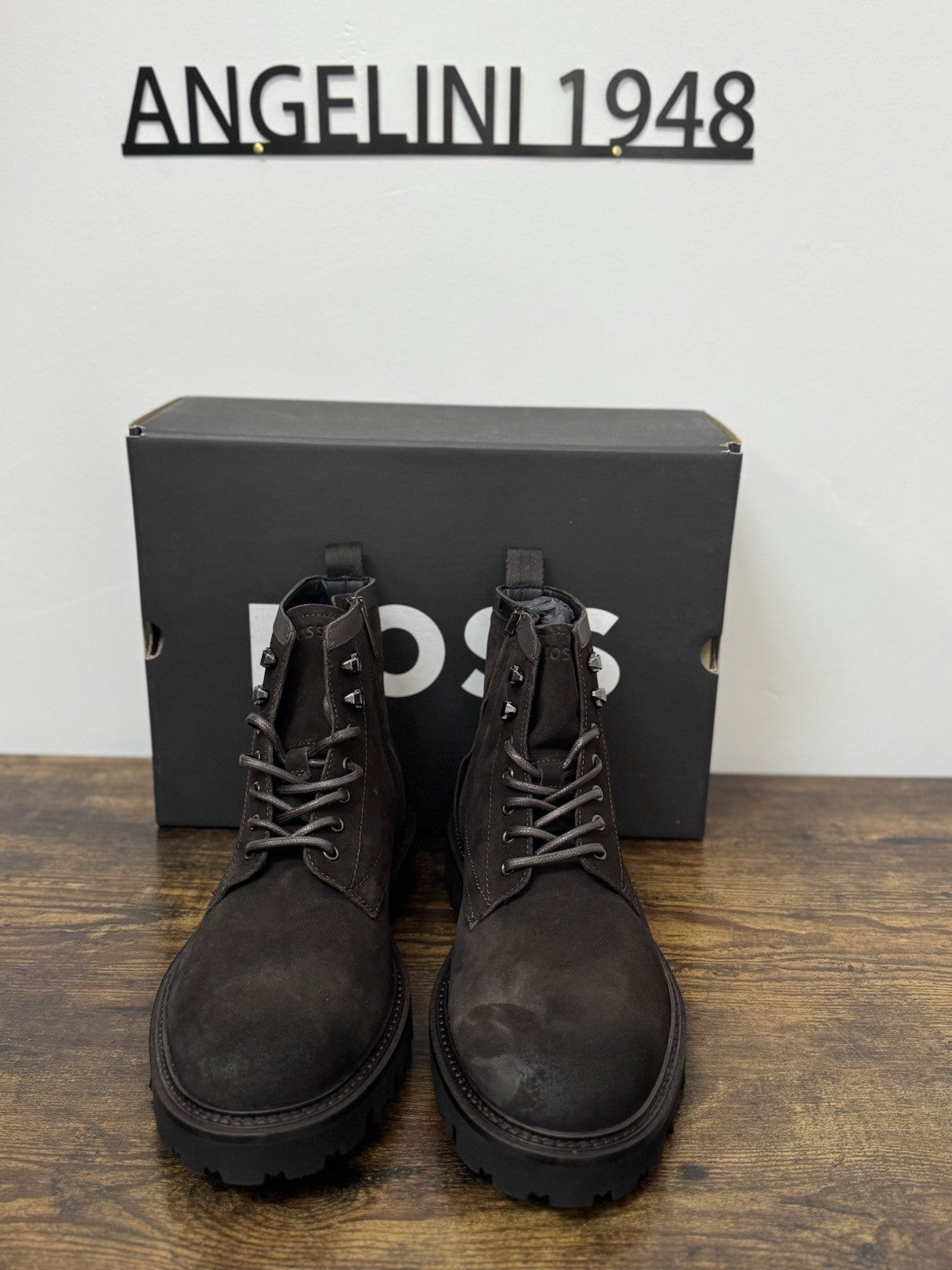 Boss Stivaletto Uomo Suede Dark Brown  Casual Boot Extra light Uomo 45
