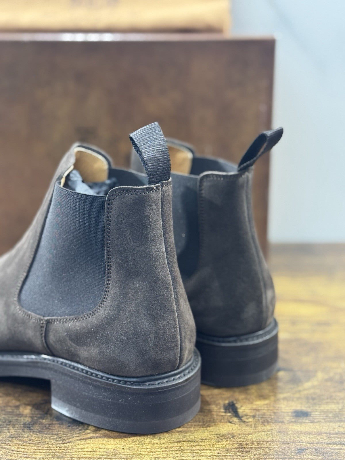 Berwick 1707 Chelsea Boot Uomo Suede Testa Moro Fondo Vibram Uomo 42