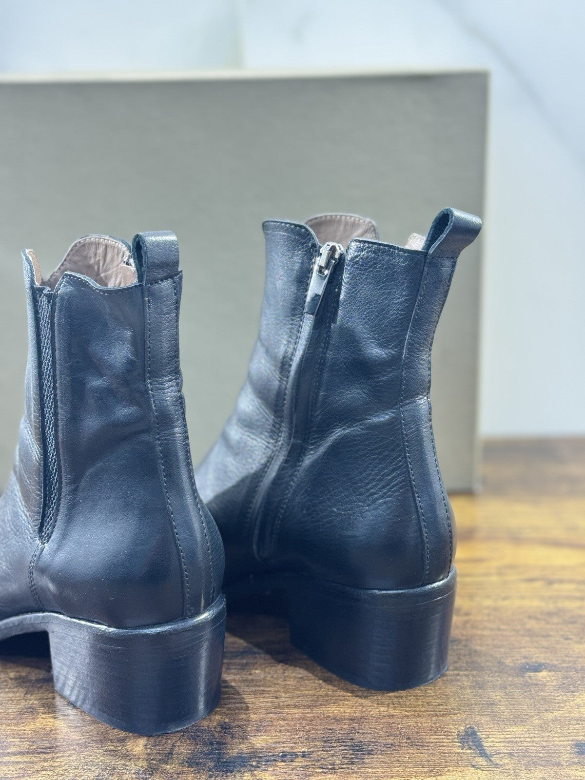 Duccio Del Duca Stivaletto Pelle Nera Made In Italy Donna 37