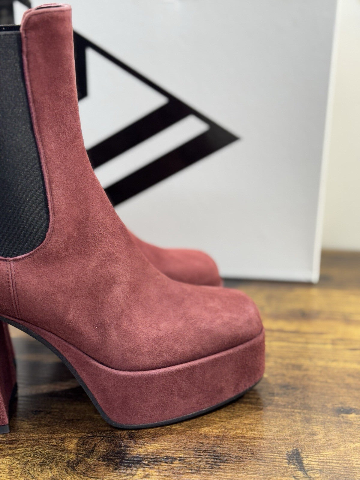 Giampaolo Viozzi Stivaletto Donna Pelle Suede Mogano  Con Tacco Made In Italy 37