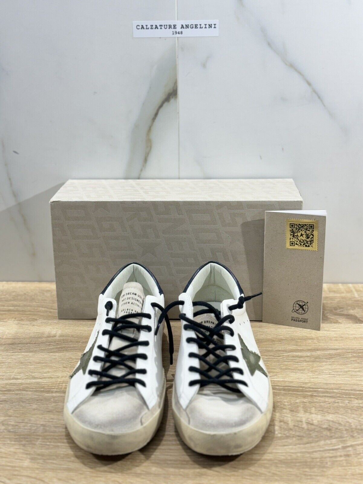 Golden Goose Sneaker Uomo Super Star Bianca Pelle Luxury Men Sneaker 41