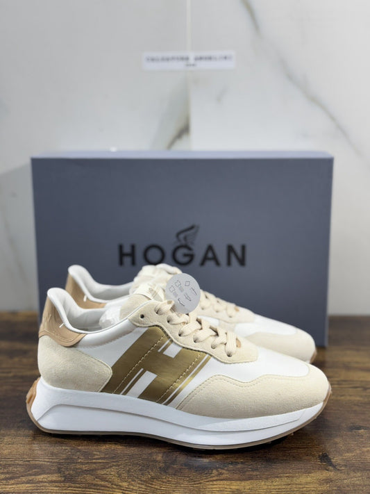 Hogan H641 Donna Sneaker  Suede Beige     Memory Foam Luxury Hogan Woman  39