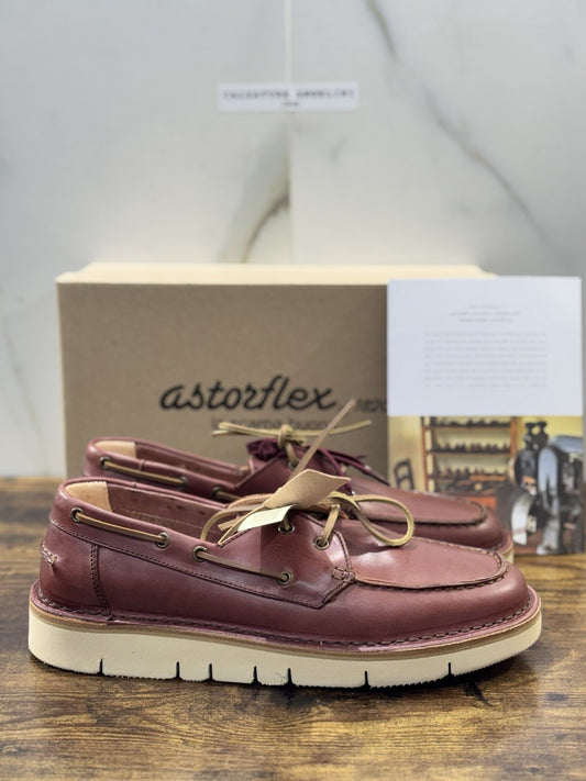 Astorflex Boatflex   Scarpa Pelle Dark Wine Casual Uomo 41
