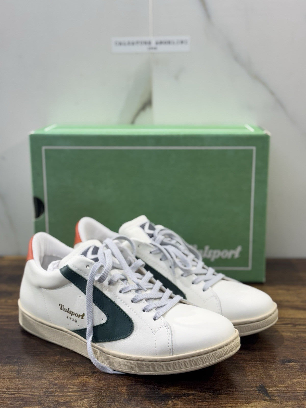 Valsport Tournament    Sneaker Pelle Bianca Verde Casual  Uomo 42