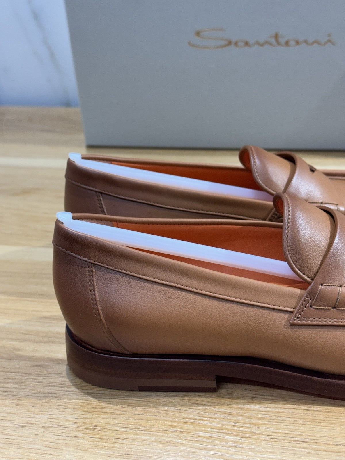 Santoni Mocassino Pelle Cuoio Luxury Santoni Scarpa Donna 36 