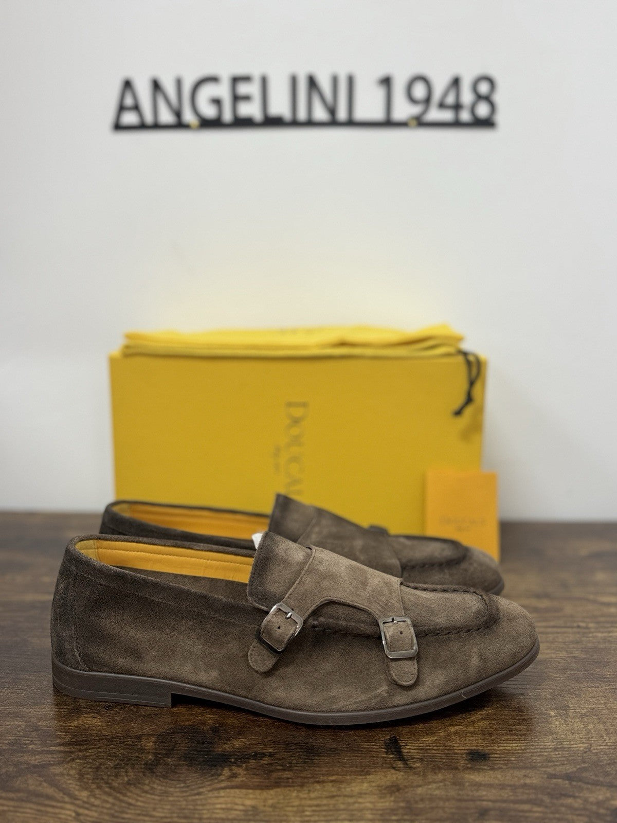 Doucal’s  Mocassino Doppia Fibbia Suede Brown Flexible  Casual Scarpa Uomo 43.5