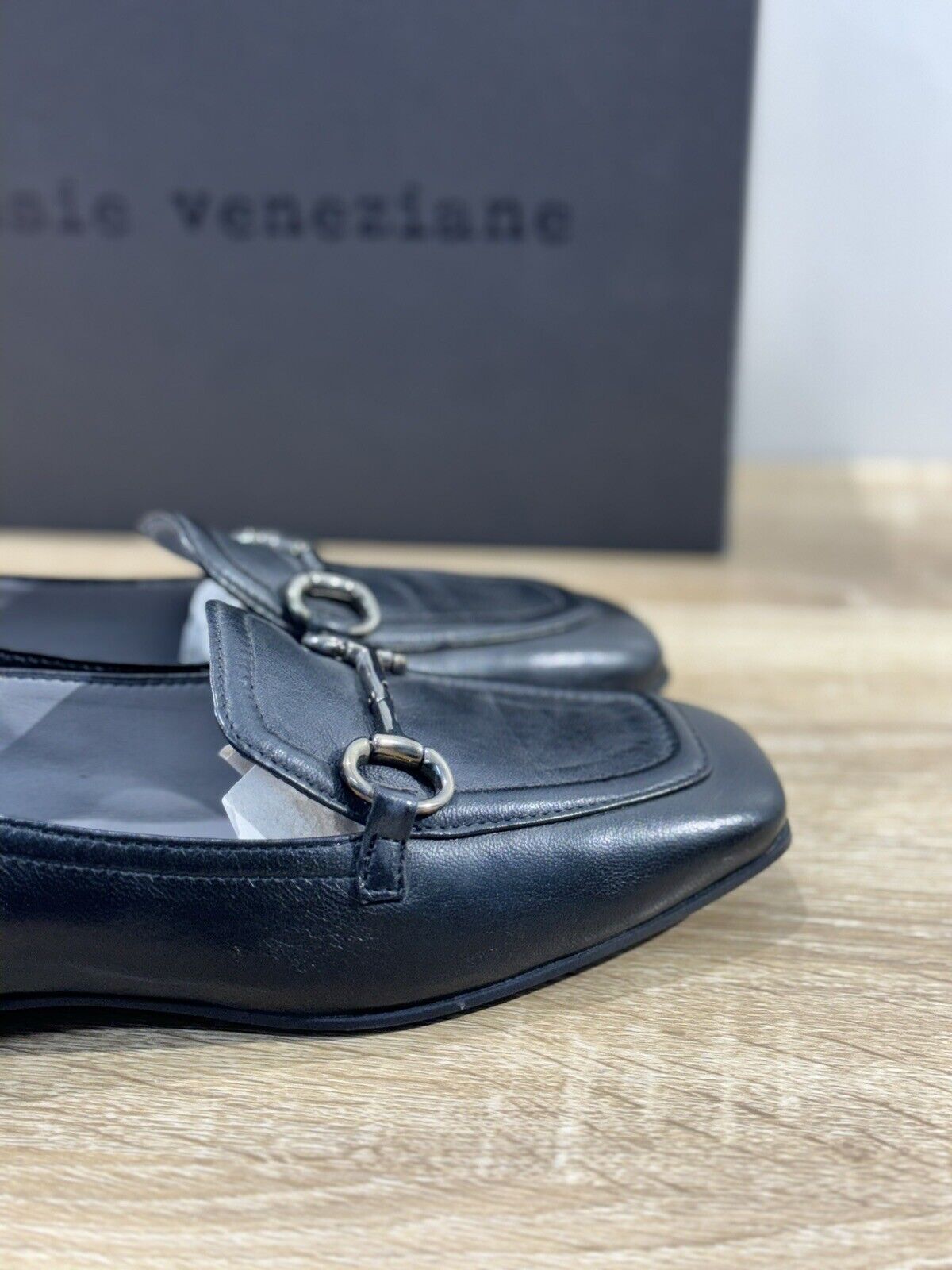 Poesie Veneziane Mocassino Donna Pelle Nero Extra Light Made In Italy 41