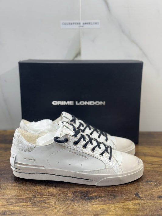 Crime London Sneaker Recut Low Pelle Bianca  Causal Uomo 44