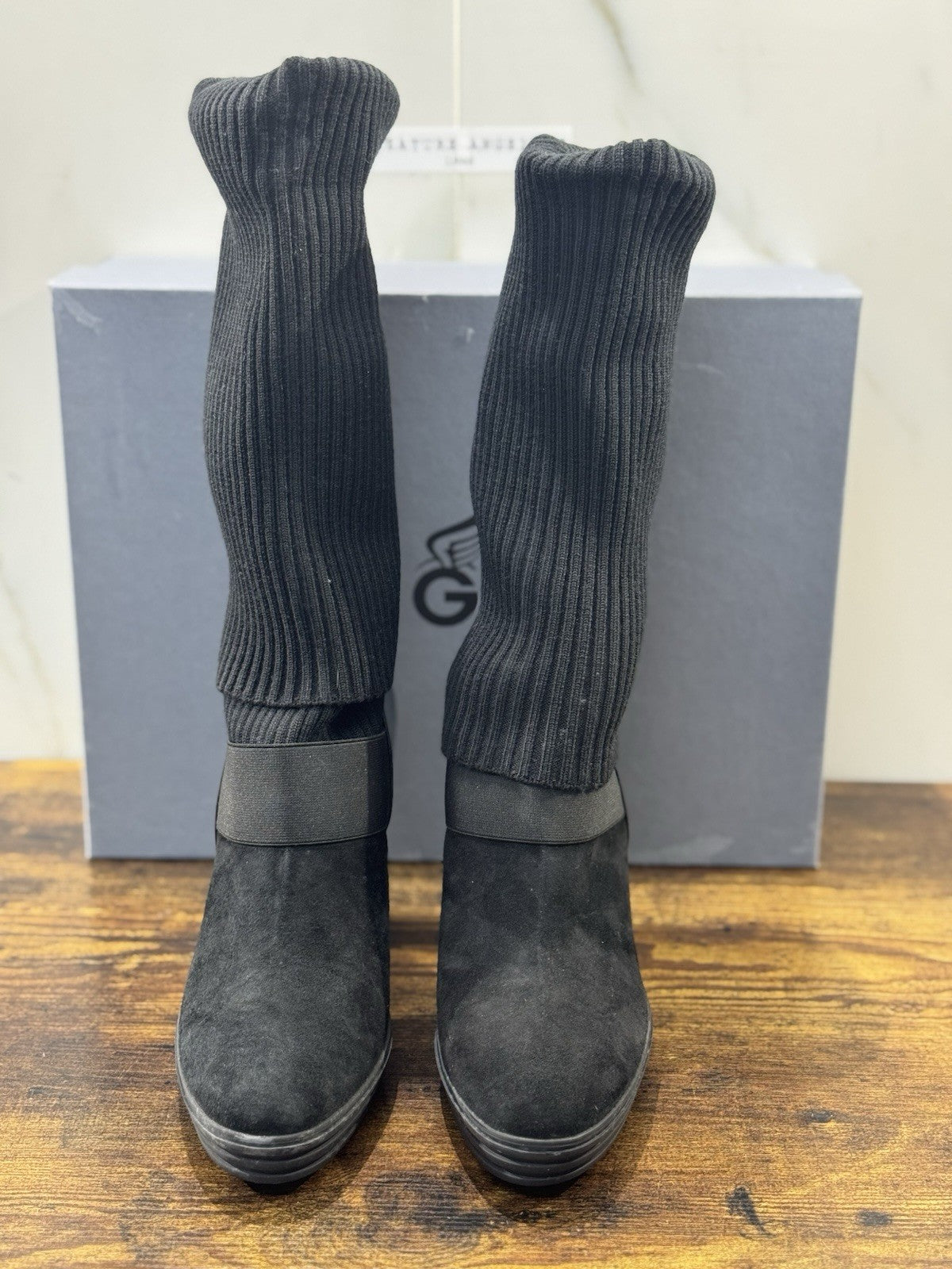 Hogan Interactive Stivaletto  Suede Nero  Con Tacco Casual Hogan Donna 38