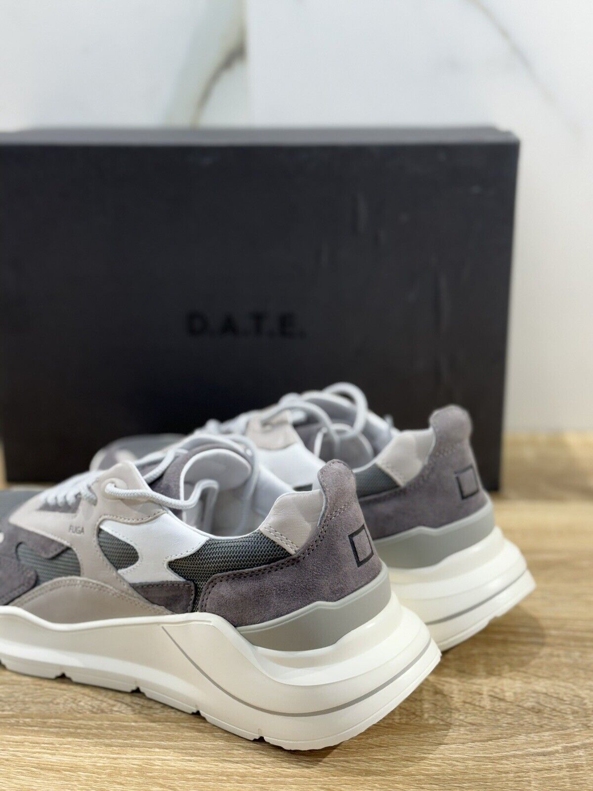 D.A.T.E Fuga Dragon Gray  Uomo  sneaker Suede   Casual Shoes 41