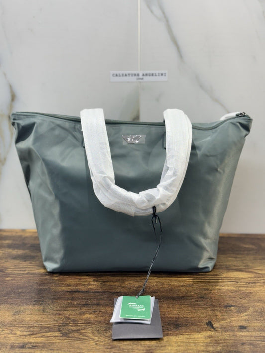 Emporio Armani Shopping Media In Nylon Riciclato   Casual Armani Borsa Donna