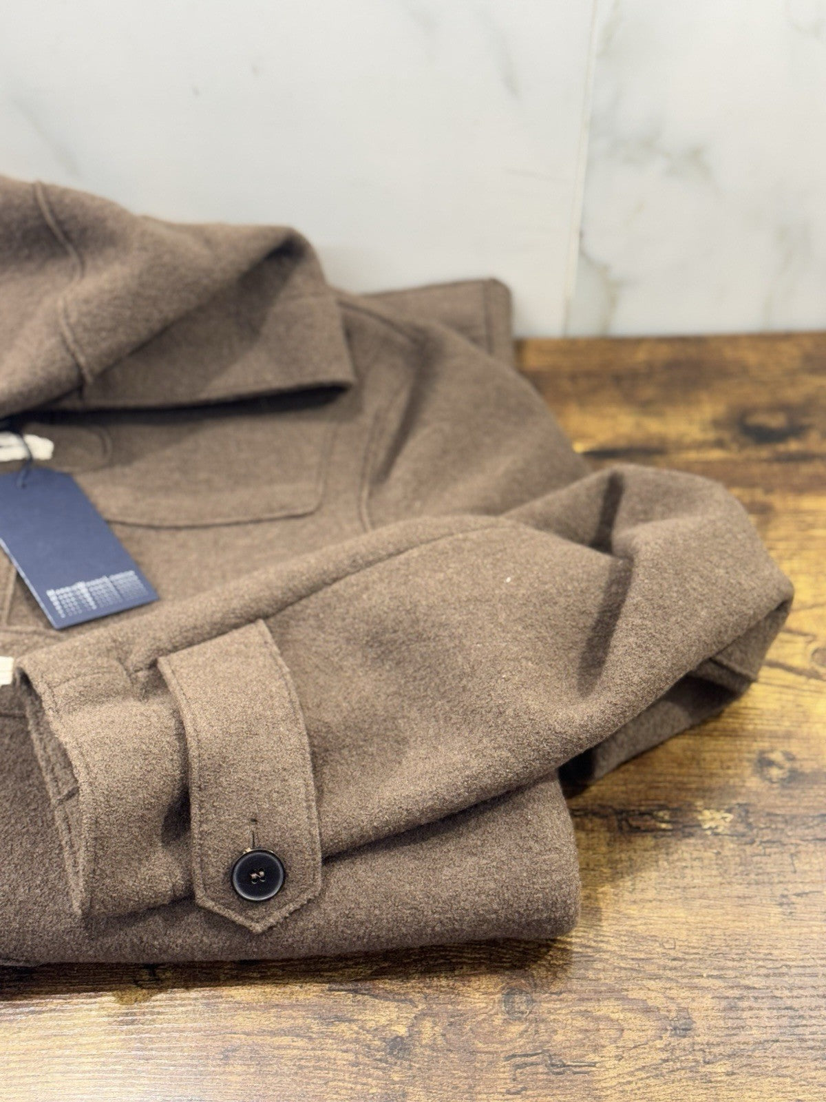 Harris Wharf London Montgomery Duffle Coat Marrone Icon Coat Taglia 48