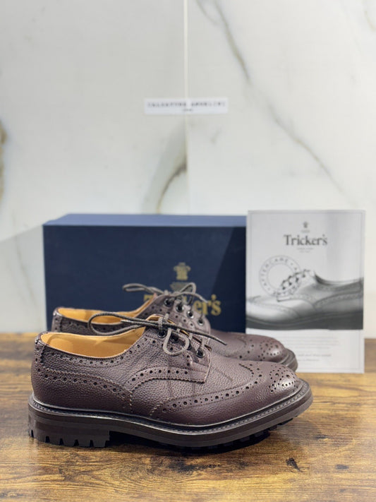 Tricker’s Scarpa Uomo Ilkley Brogue Brown  Goodyear Commando 40.5