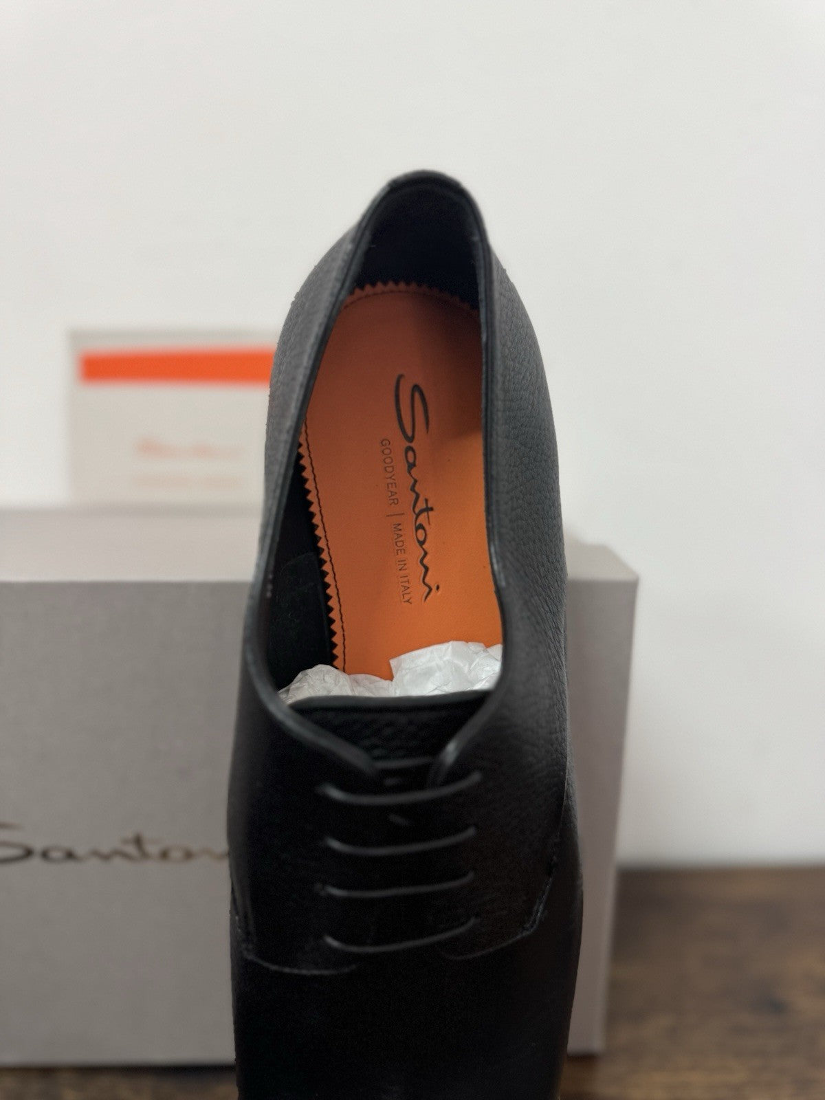Santoni Stringata In Pelle Di Cervo Goodyear Luxury Scarpa Santoni Uomo 43
