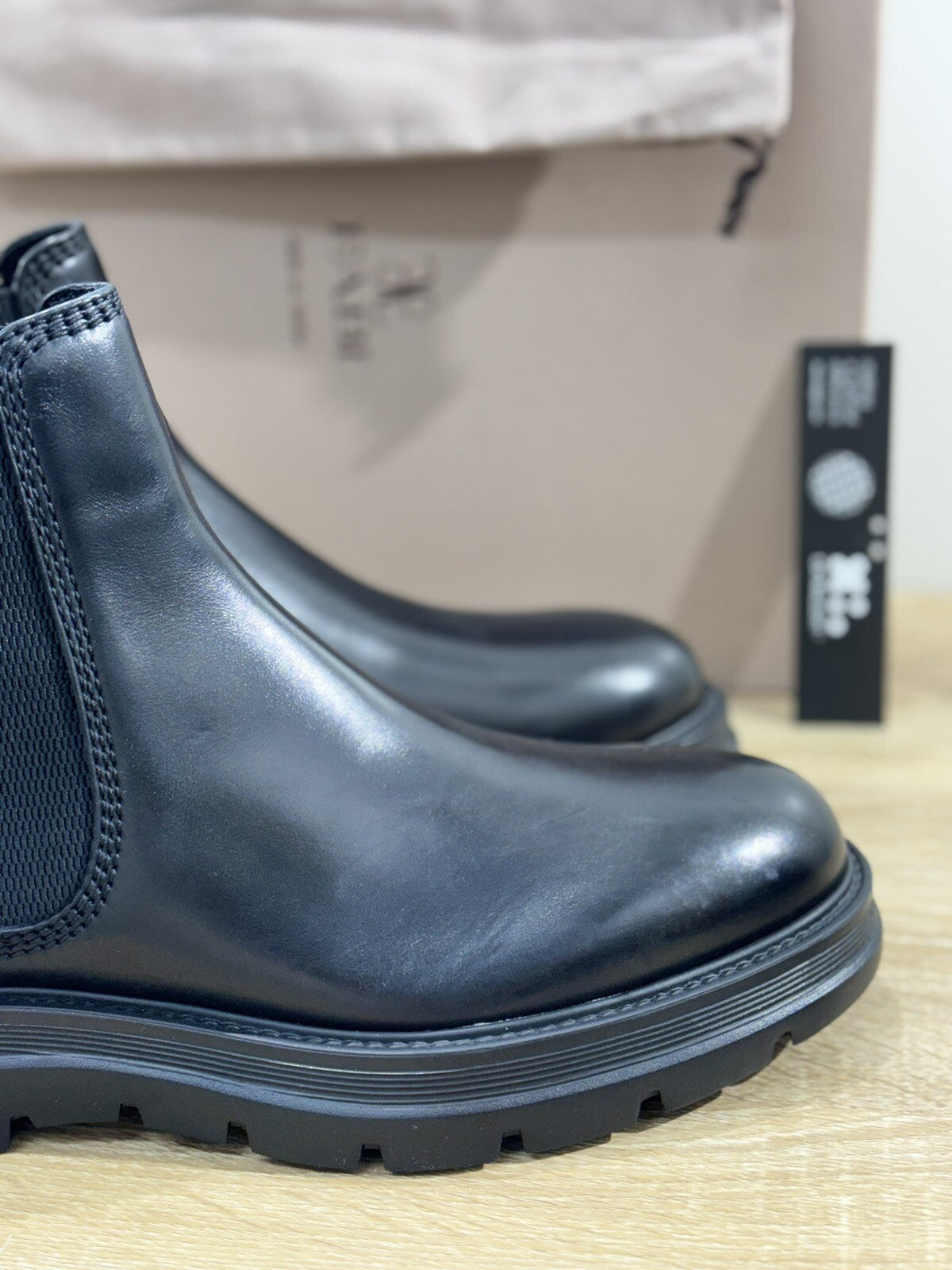 Fabi Chelsea Boot  Uomo Pelle Nera Luxury Handmade Boot Fabi Extra Light 43