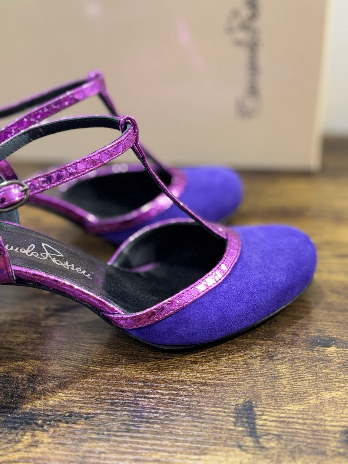 Emanuela Passeri Mary Jane Suede Viola Casual Scarpa Donna 36