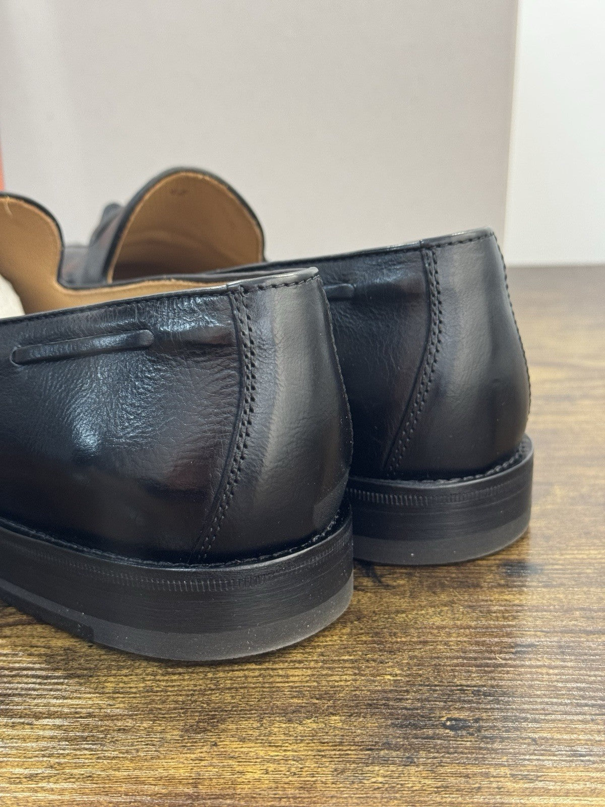 Henderson Baracco Mocassino Tassel Pelle Nero Luxury Handmade Uomo 41