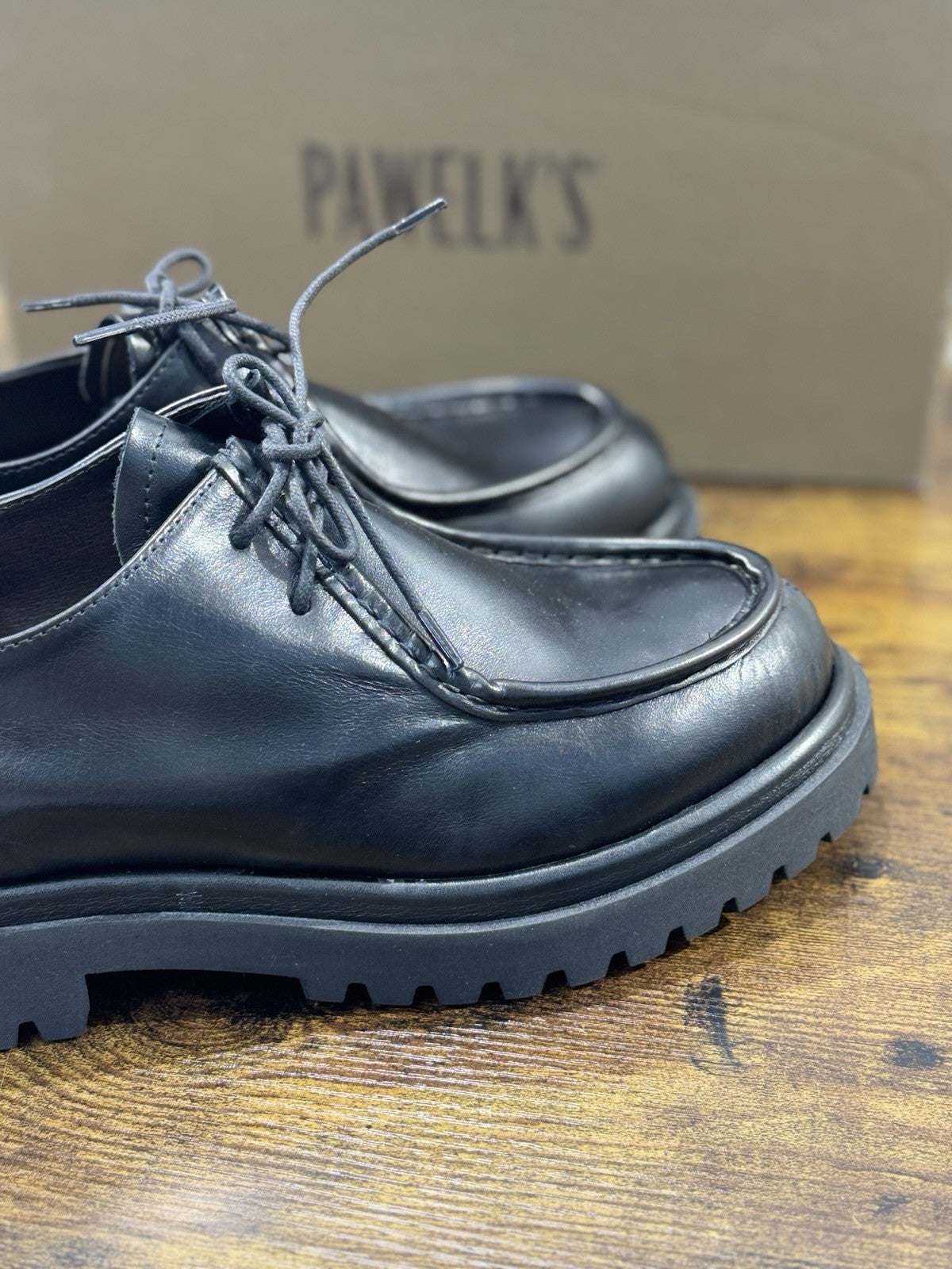 Pawelk’s Derby  Uomo Pelle Nero  Hand Made  In Italy Derby 39