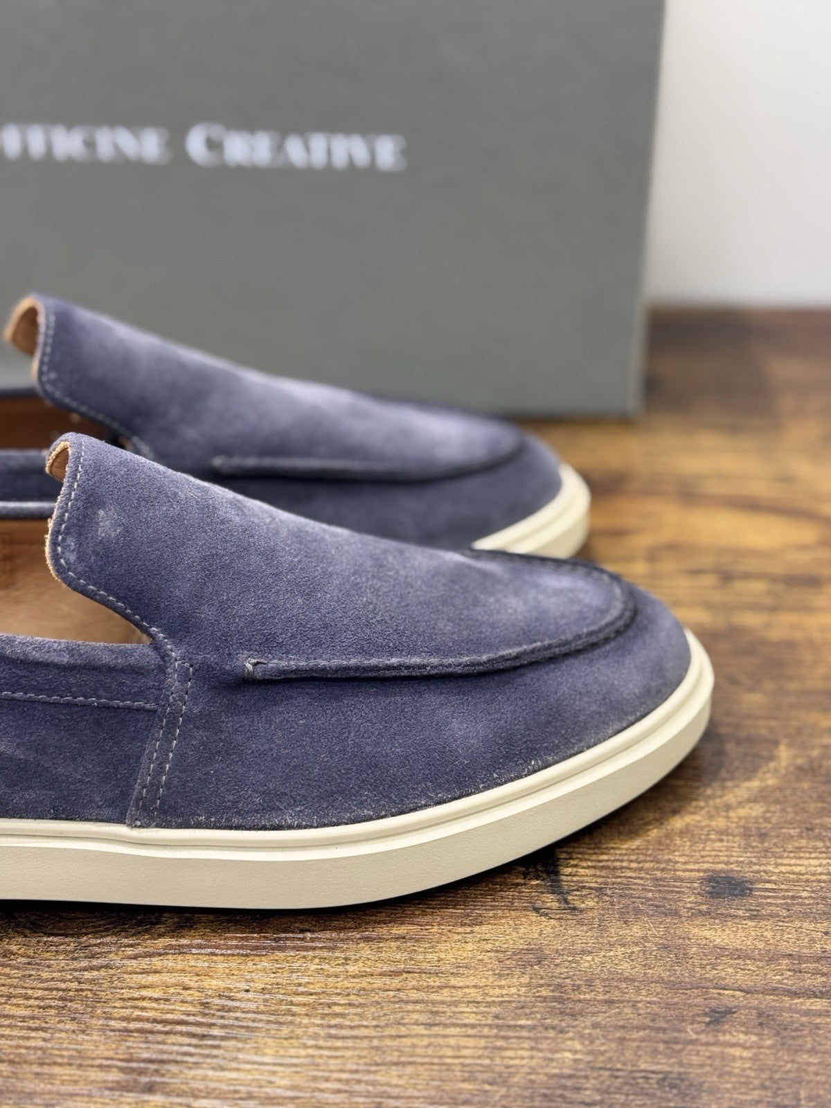 Officine Creative Mocassino  Suede Avio Extra Light  Luxury Scarpa Uomo 45