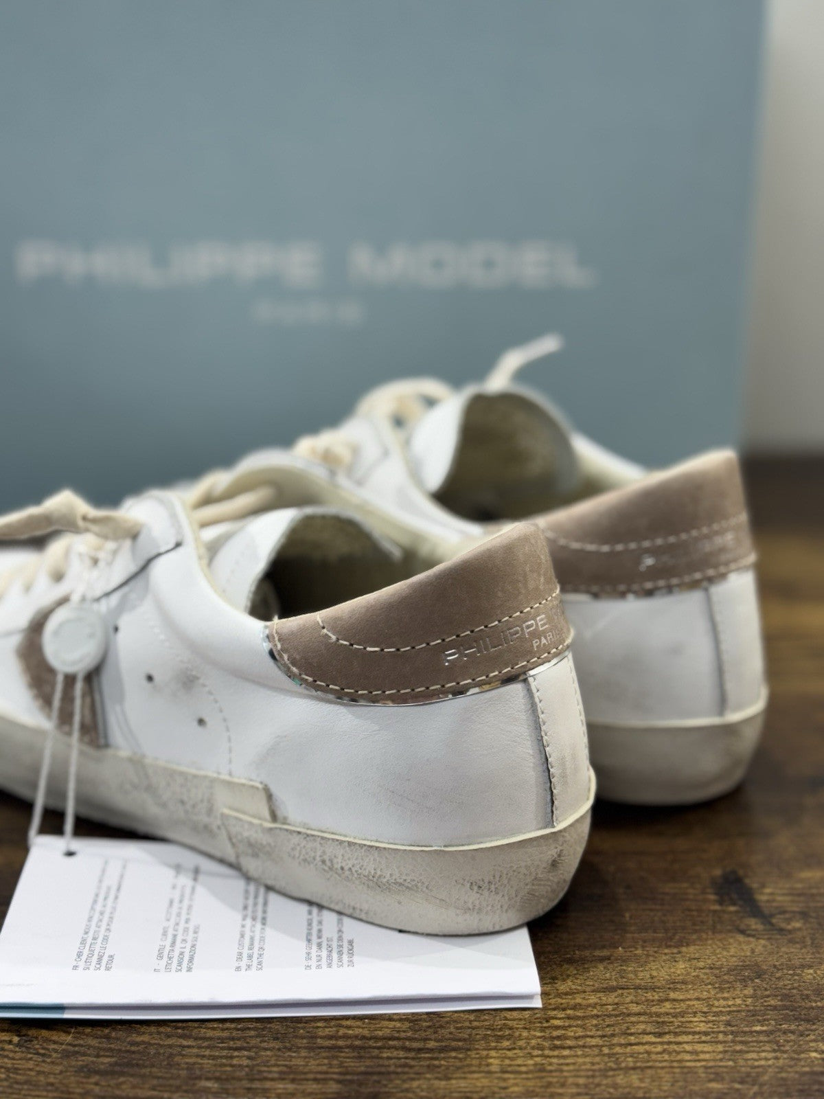 Philippe Model Paris Low Top  Sneaker Pelle Bianca   Donna 36