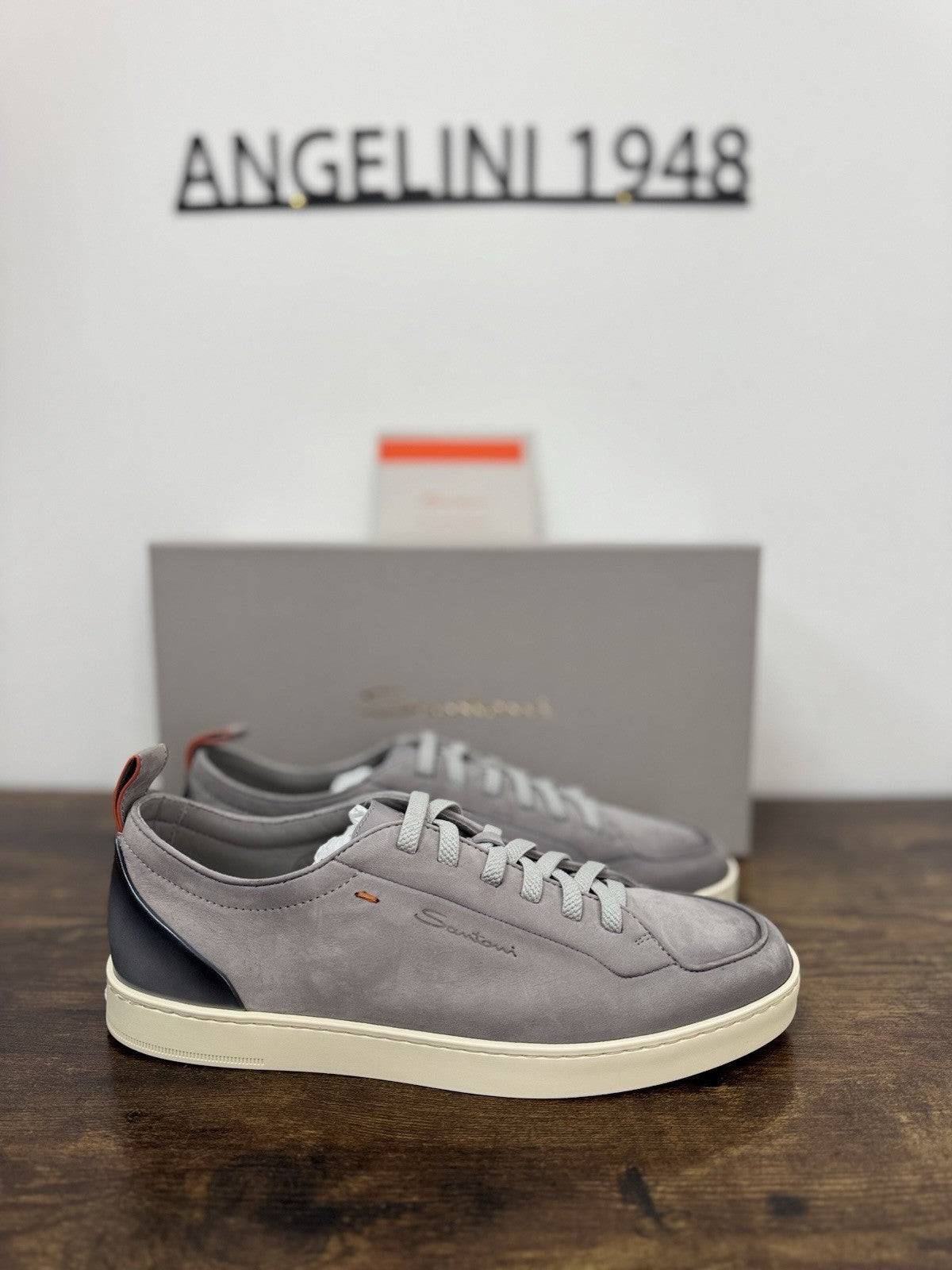 Santoni Sneaker Off Duty Pelle Grey  Luxury Scarpa Santoni Uomo 41