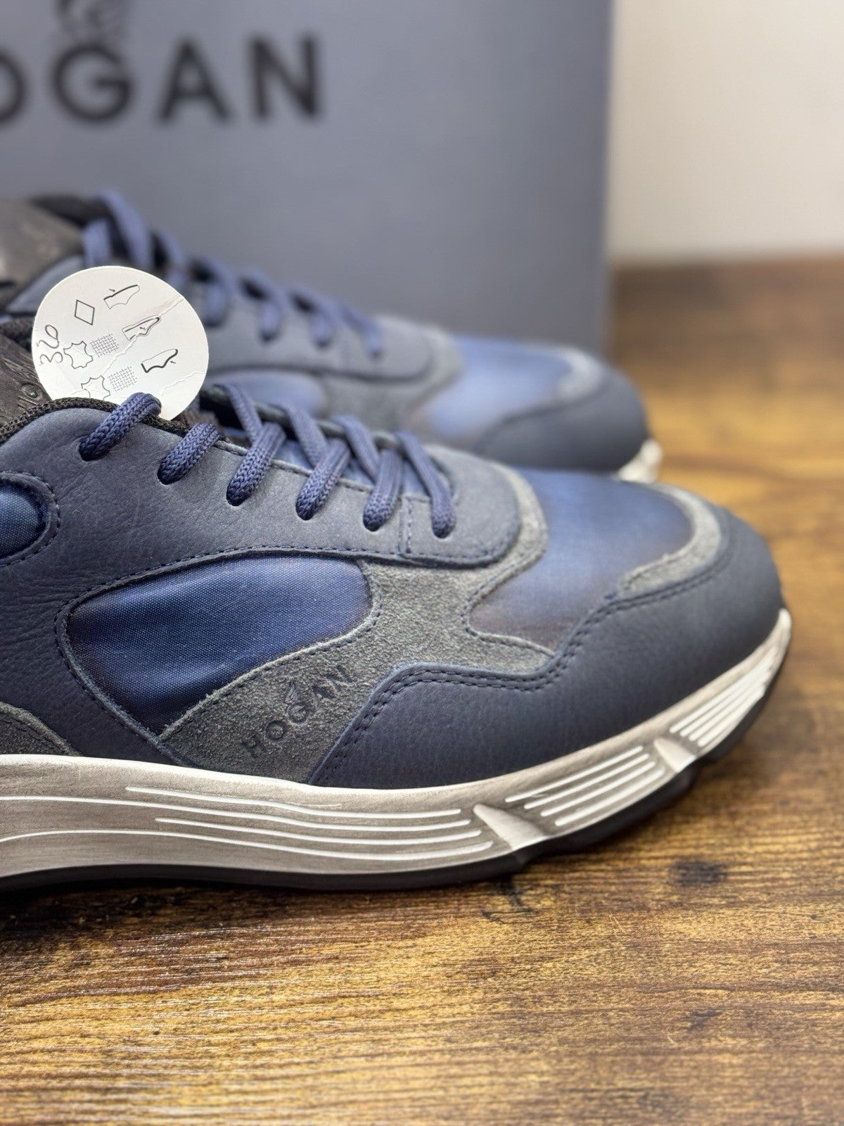 Hogan New Hyperlight Sneaker Pelle Blu   Memory Foam Luxury Hogan Uomo 43