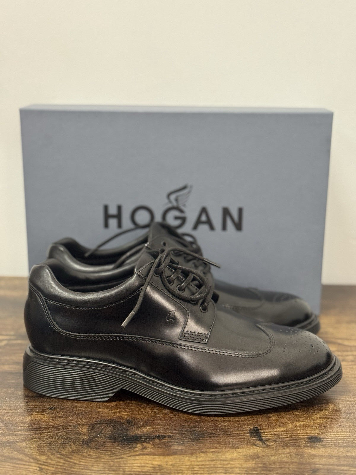 Hogan Derby Pelle Nera  Memory Foam Hogan Business Uomo 40