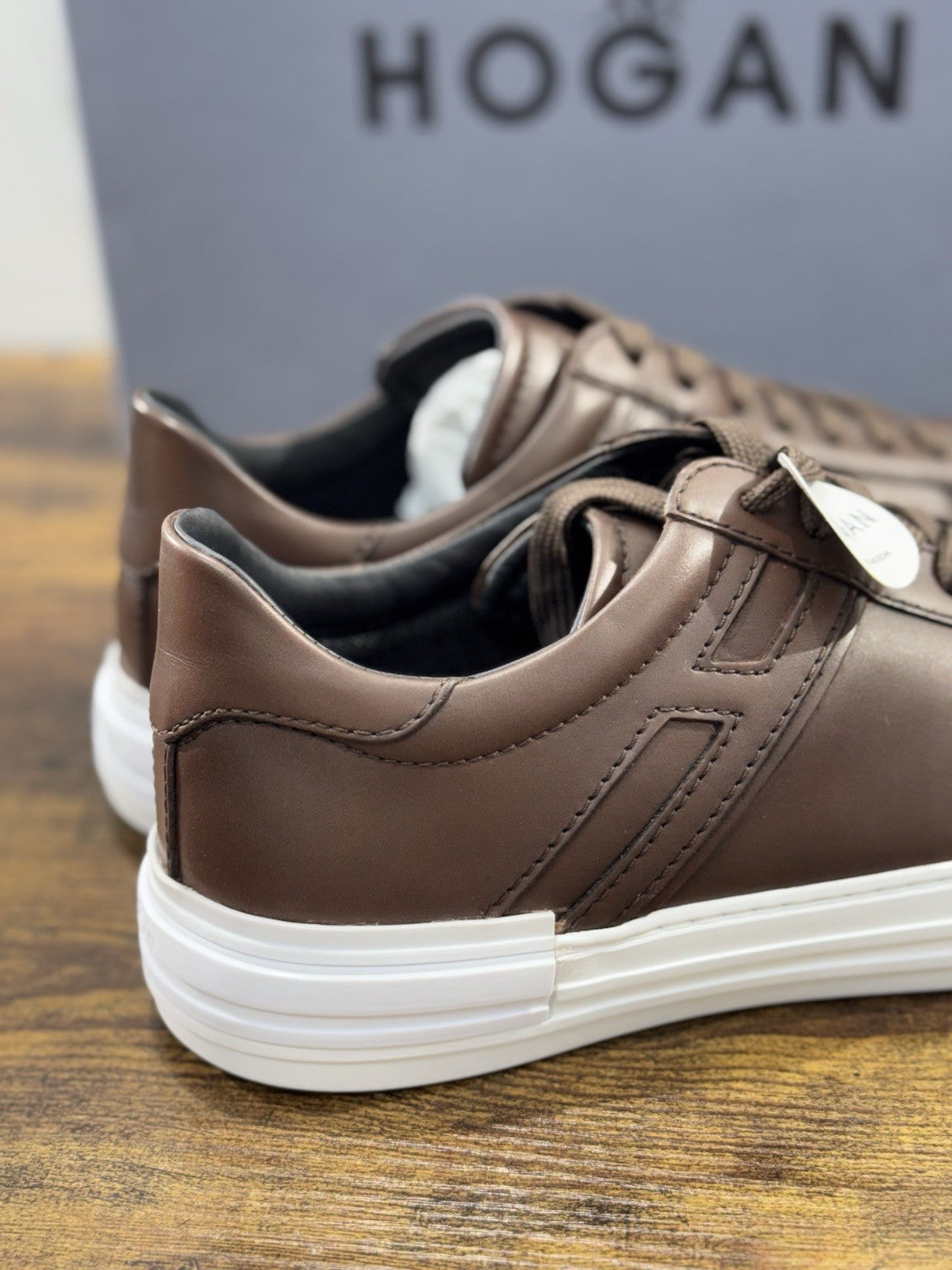 Hogan Rebel  Sneaker  Pelle Corteccia   Memory Foam   Casual Hogan   Uomo 40.5