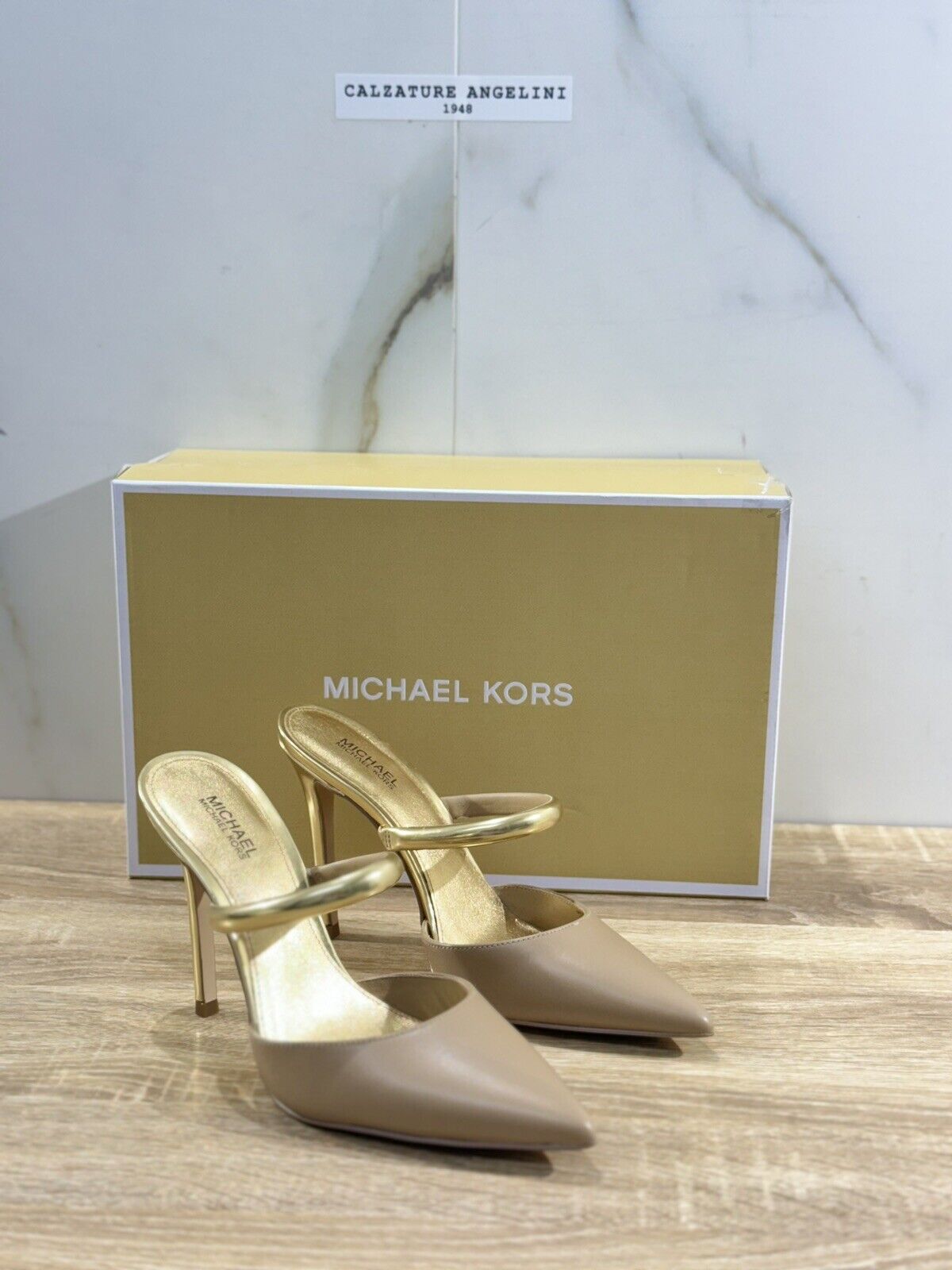 Michael Kors Jessa  Mule Pump Sandalo Donna Pelle Camel   Michael Kors  39