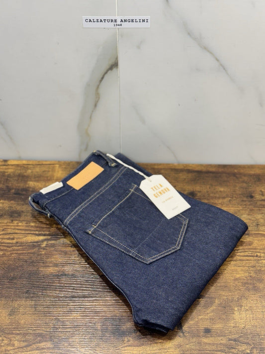 Tela Genova Jeans Uomo Cimosato  Blu Regular Fit Taglia 29