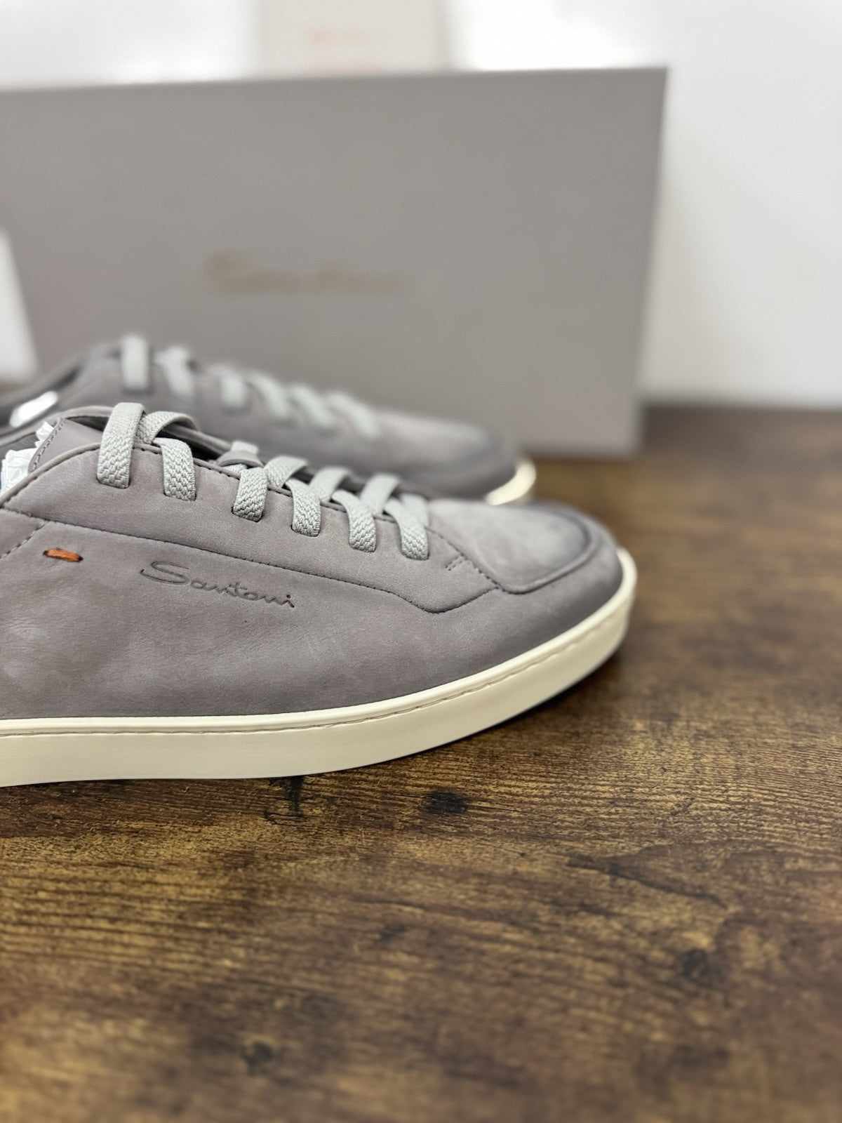 Santoni Sneaker Off Duty Pelle Grey  Luxury Scarpa Santoni Uomo 41