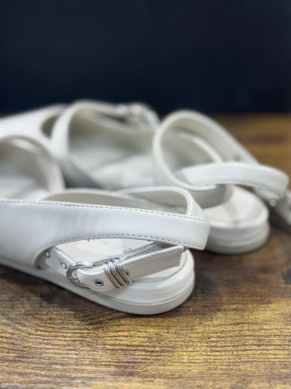 Vic Matie’ Sandalo Donna Sling Back  Pelle Bianco  36