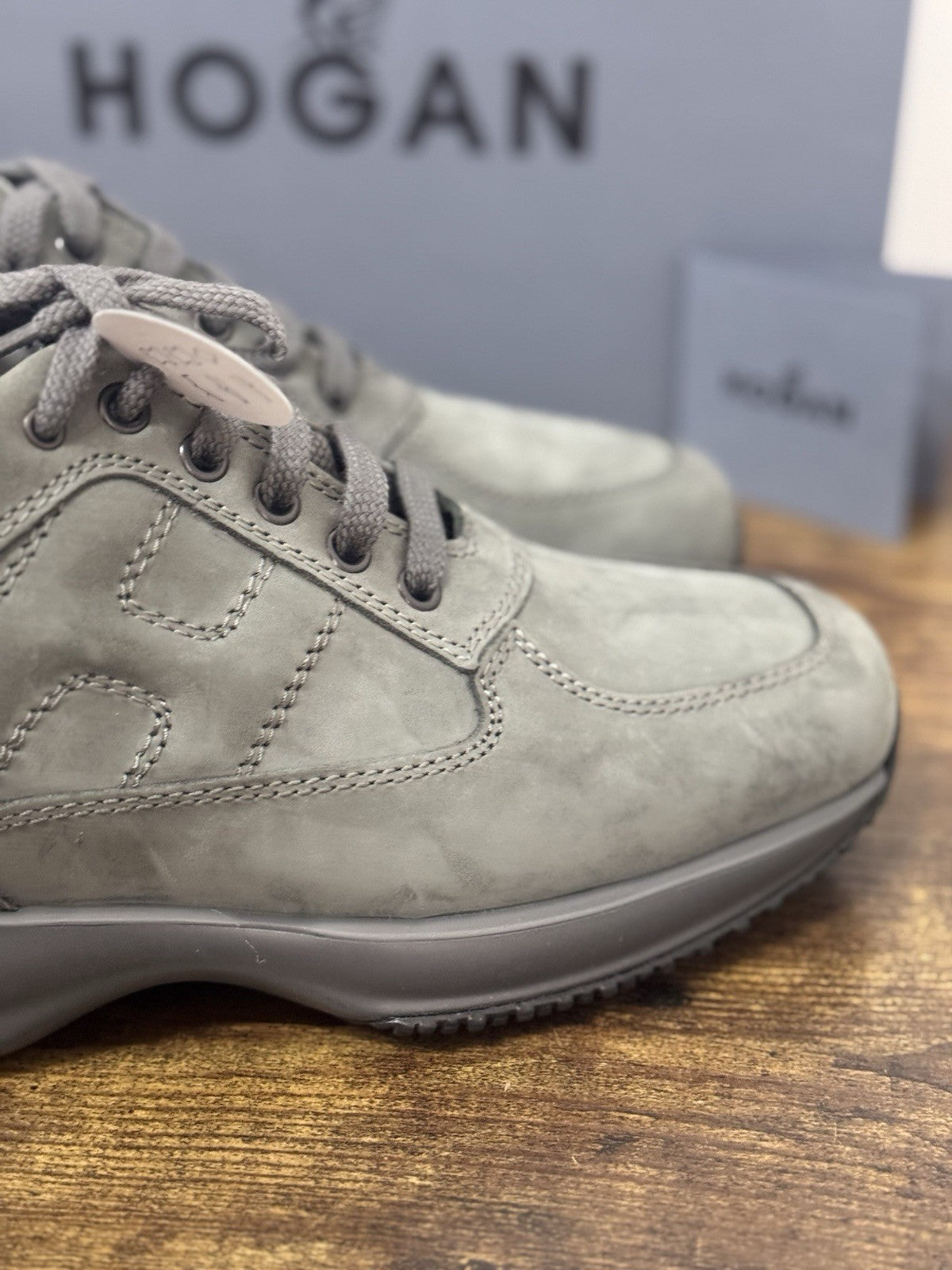 Hogan Interactive Icon Pelle Nabuck Piombo   Casual Sneaker Hogan Uomo 43