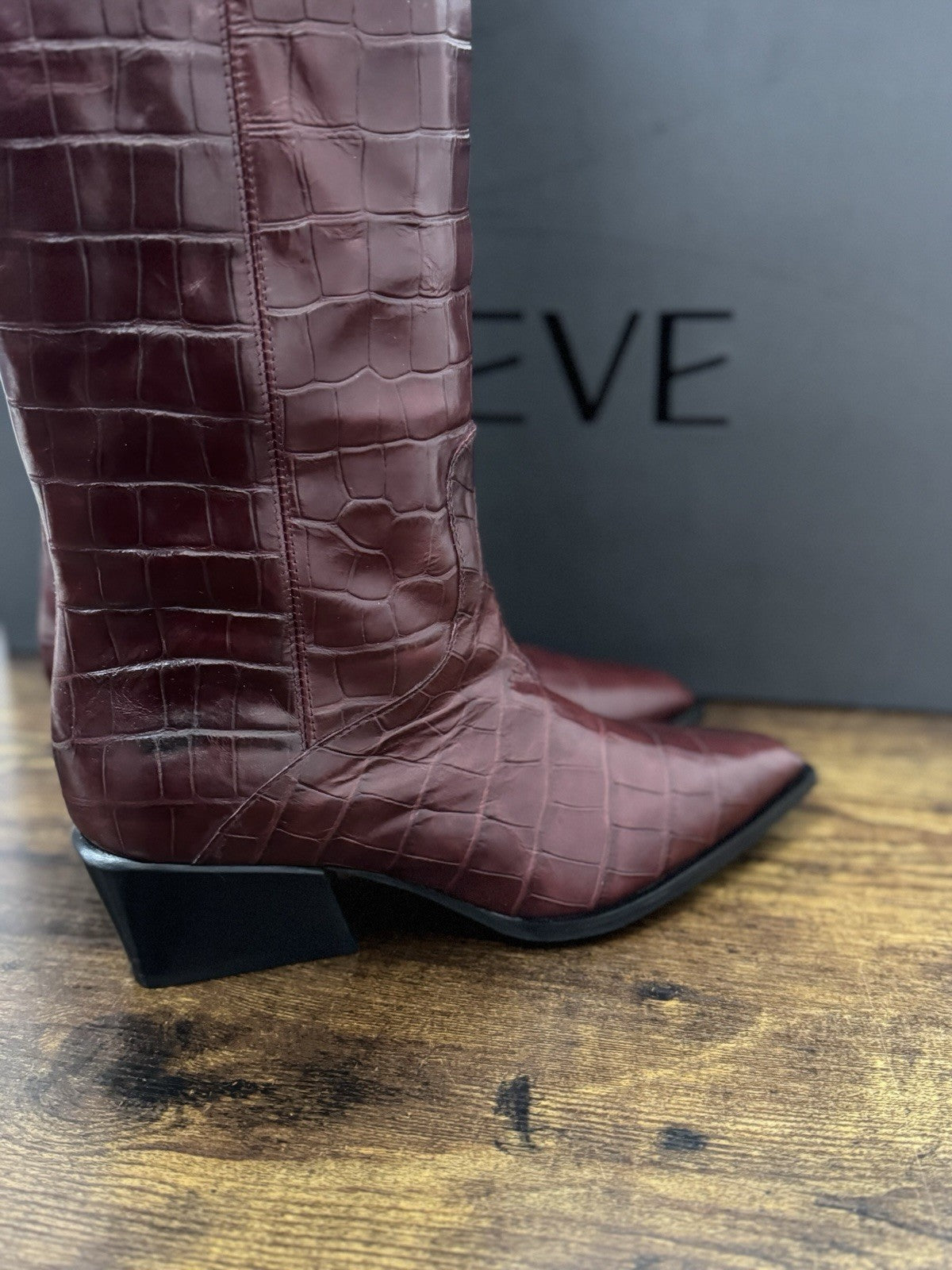 Poeve Stivale Texano Pelle Tronco Casual Boot Donna 40