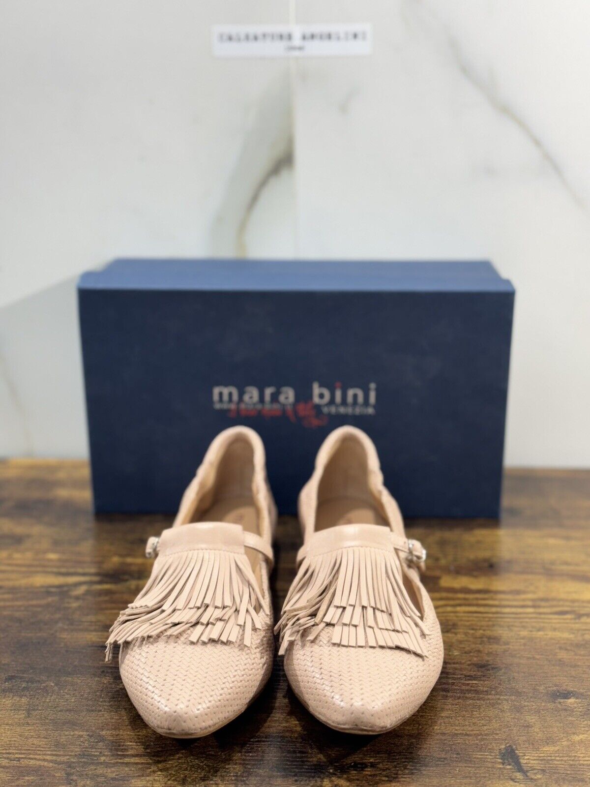 Mara Bini Ballerina   Donna Pelle Cipria     Handmade Sacchetto 40