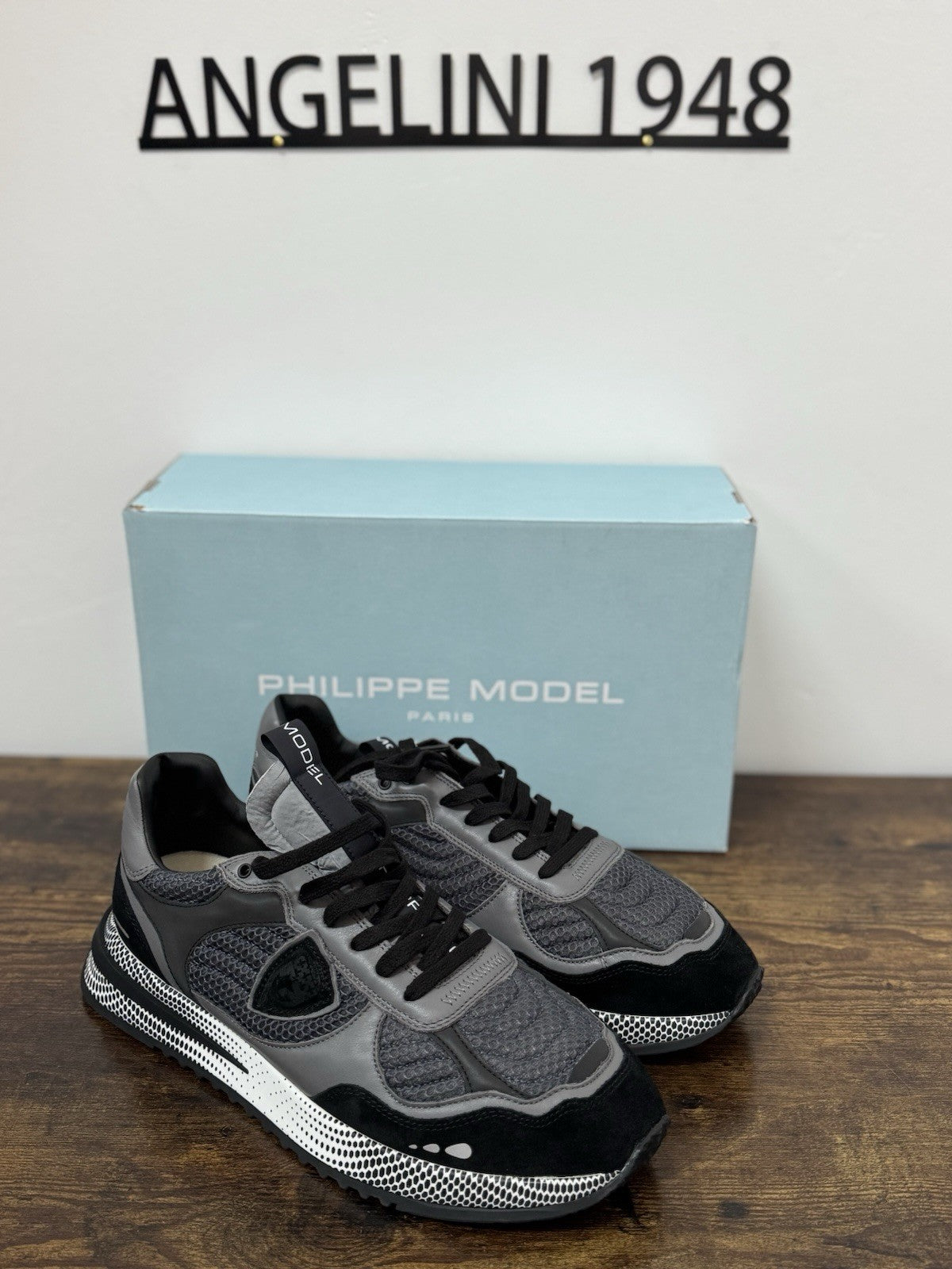 Philippe Model Olympique Low  Sneaker Pelle Nero       Casual Uomo 45