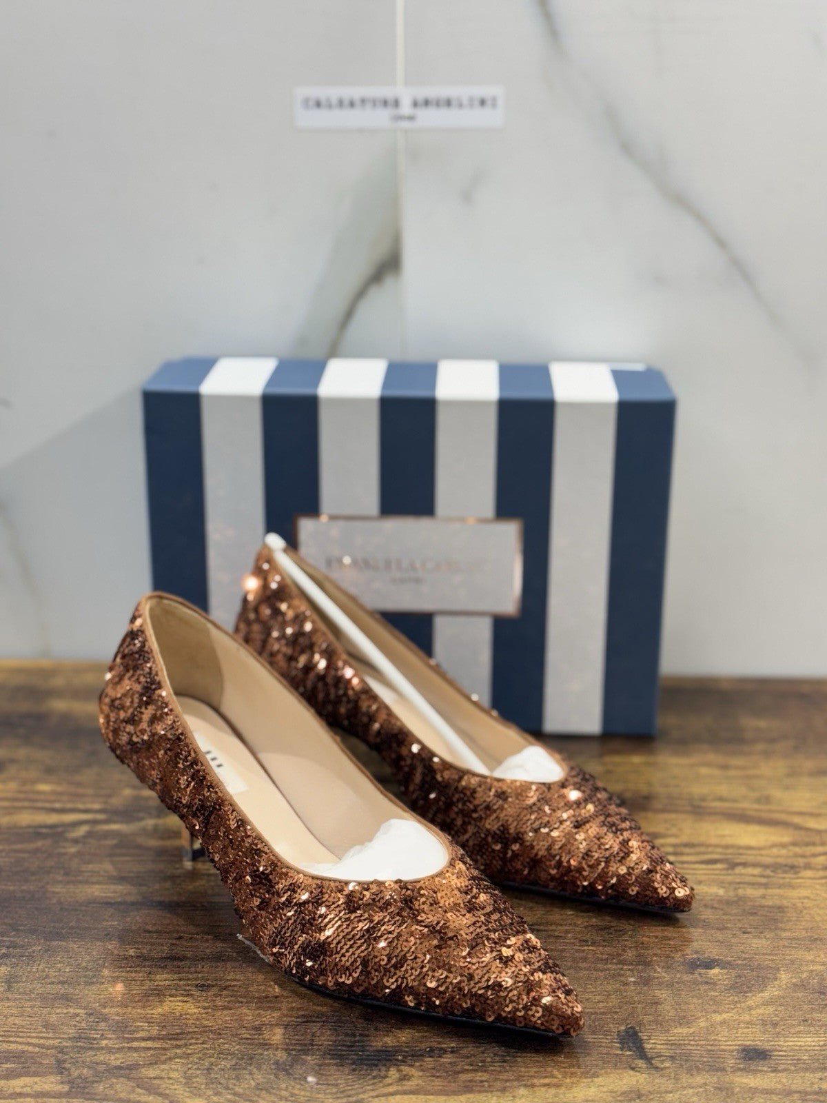 Emanuela Caruso Decollete’ Paulettes Bronzo Luxury Donna Capri 40