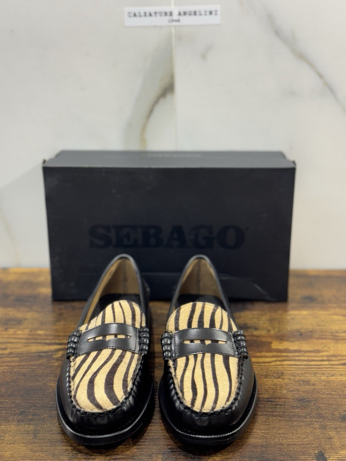 Sebago Dan Vamp Wild Nero Tiger Sebago Mocassino Donna 37.5