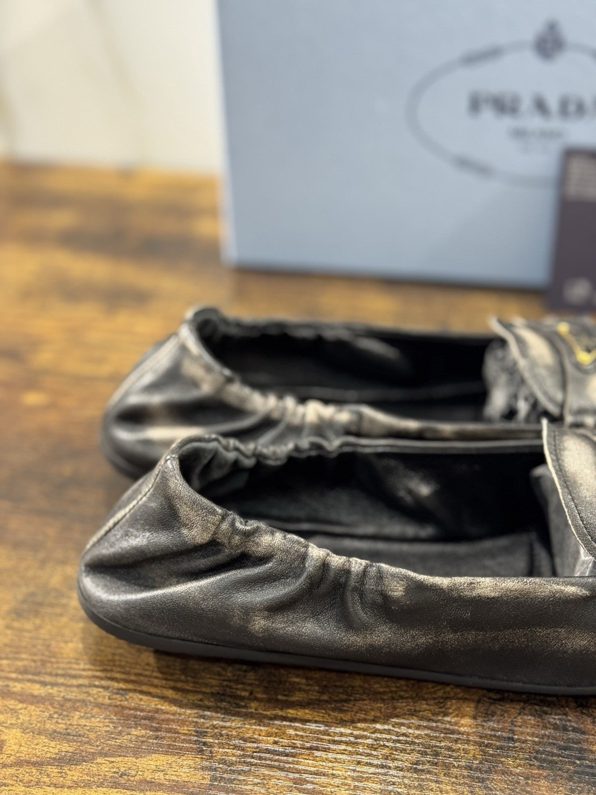 Prada Mocassini  In Nappa Nera Vintage  Icon Prada Donna 37