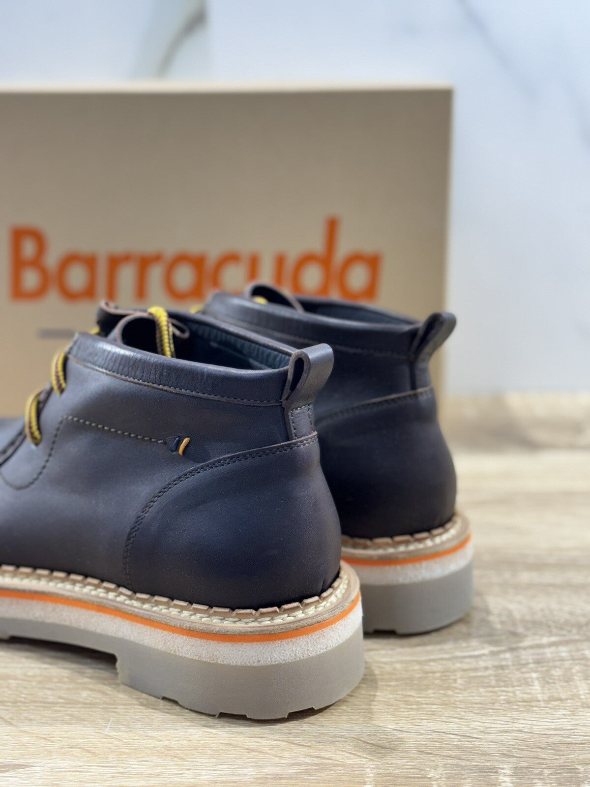 Barracuda Polacchino  Uomo    Fully Made In Italy  Pelle Marrone  Casual Boot 45