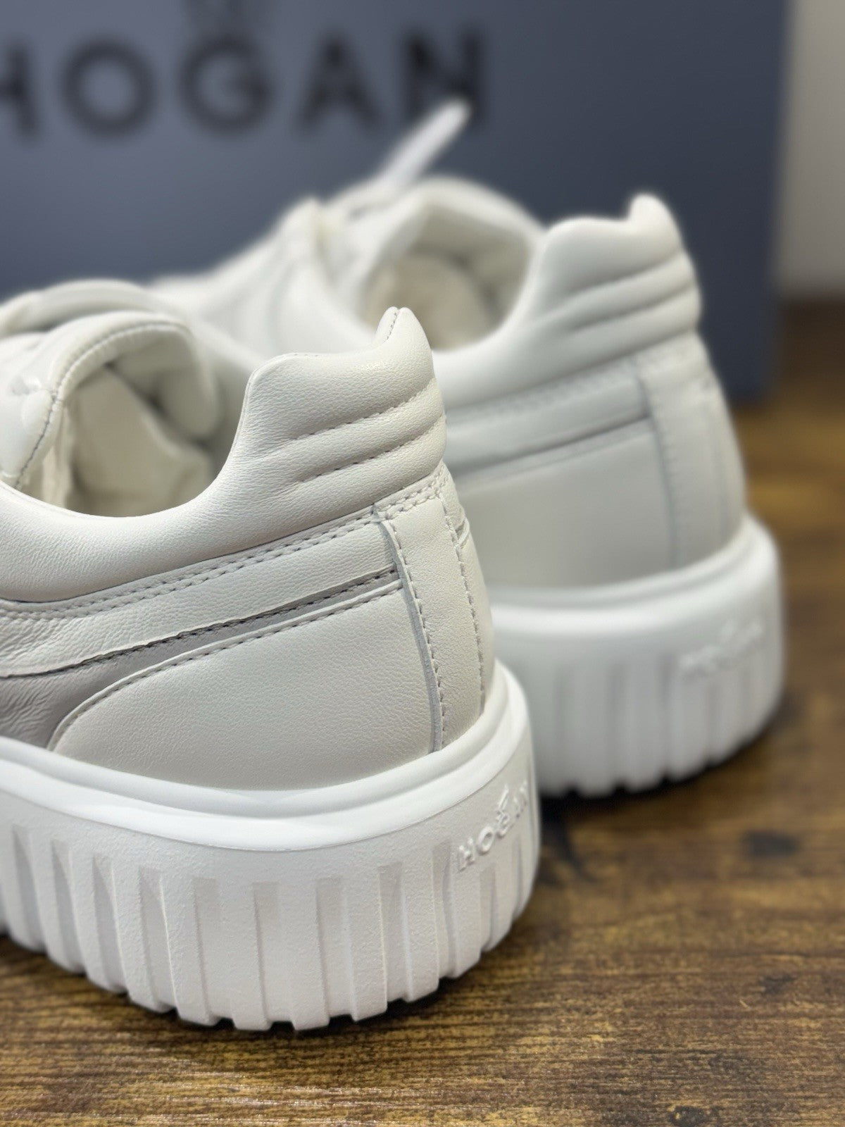 Hogan H-stripes  H Spezzata Pelle Bianca Grey  Memory Foam  Hogan Uomo 39.5