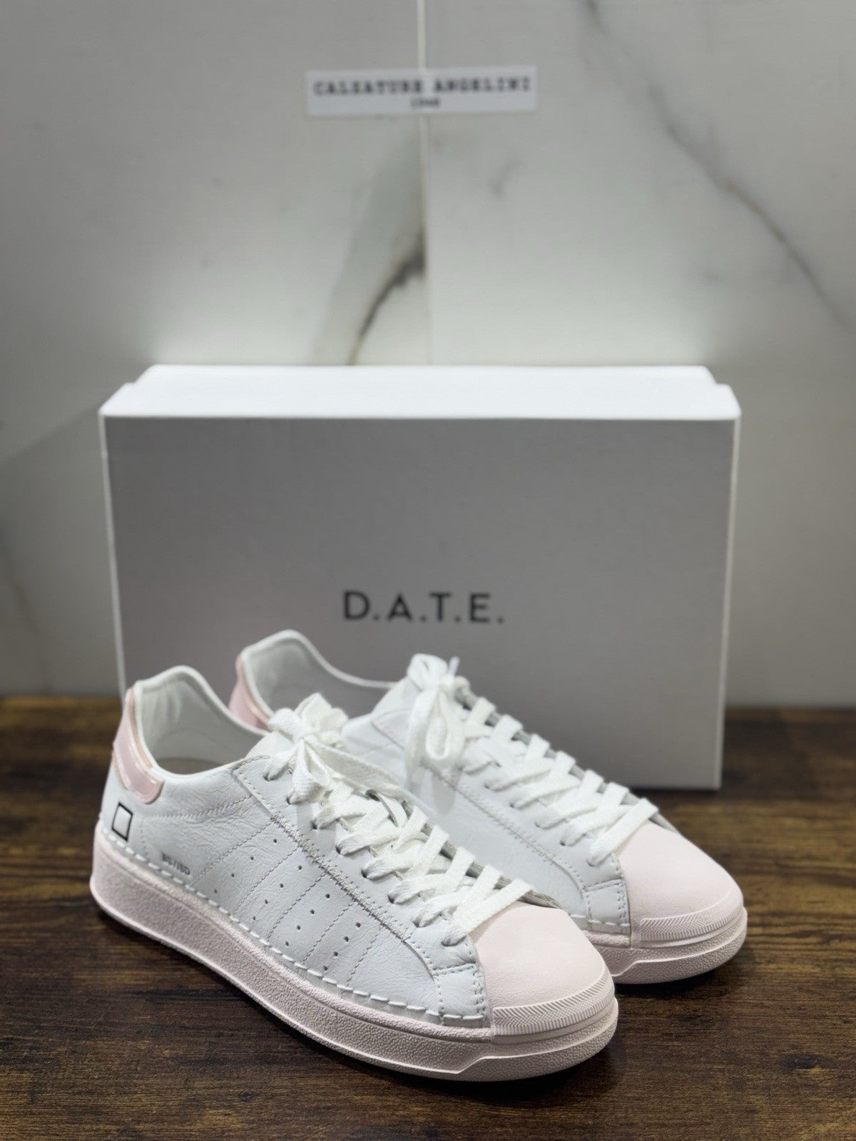 D.A.T.E Base Island  Sneaker Bianca Pink Causal Scarpa Donna 38