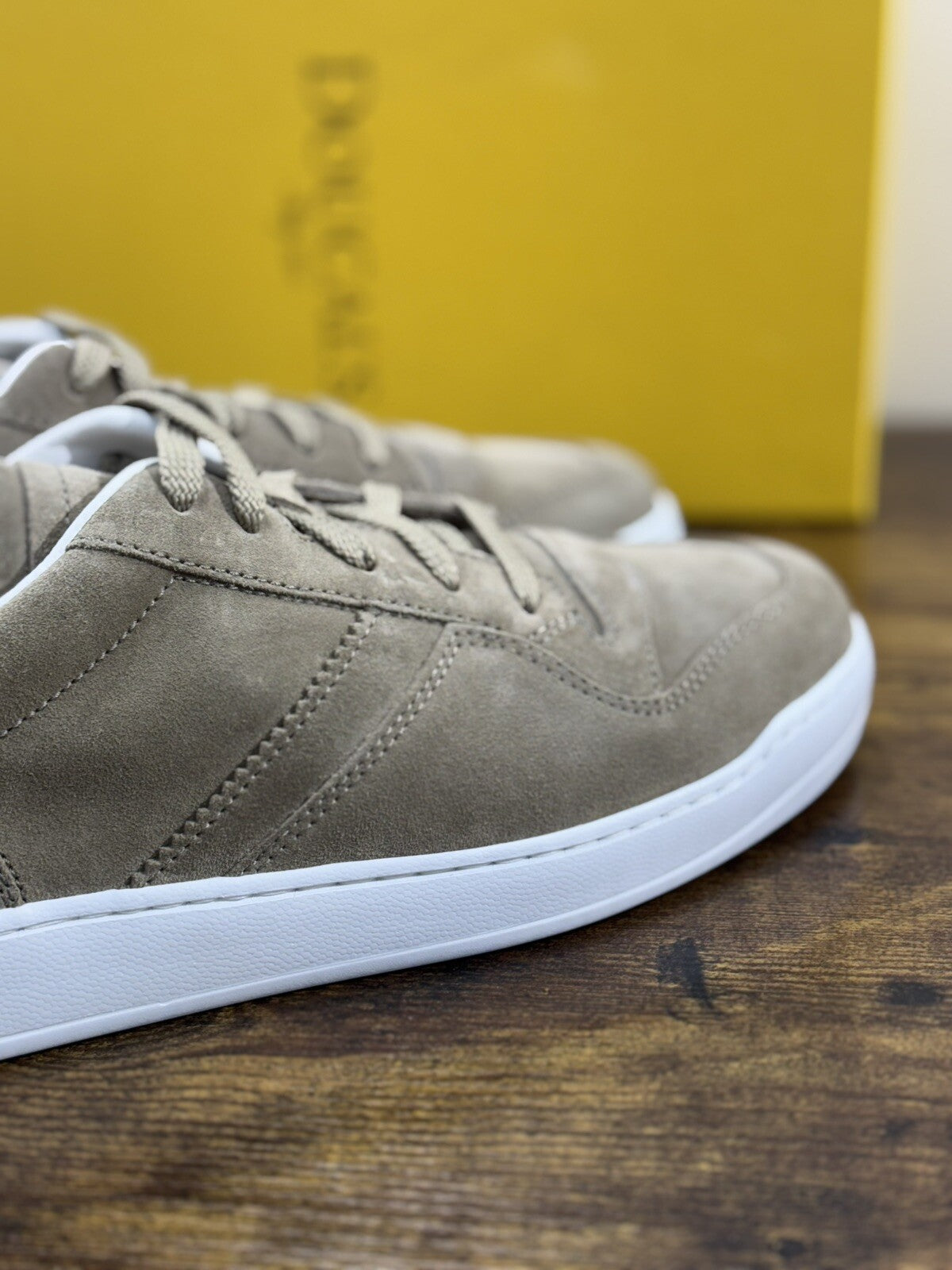 Doucal’s Sneaker Uomo Wash Suede Beige  Luxury Men Shoes Doucal’s 45
