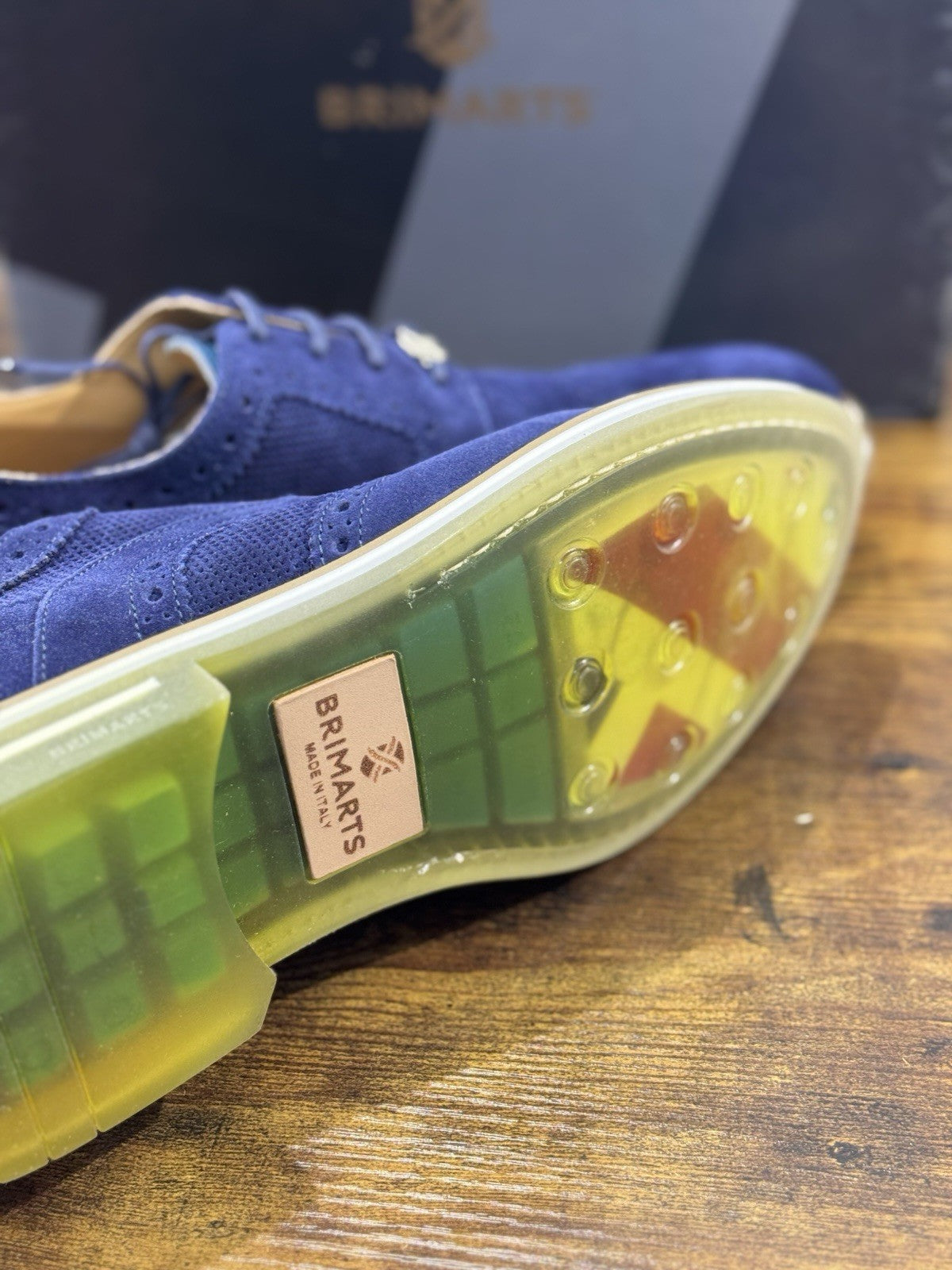 Brimarts Stringata  Uomo Suede Blu  Casual Men Shoe 46