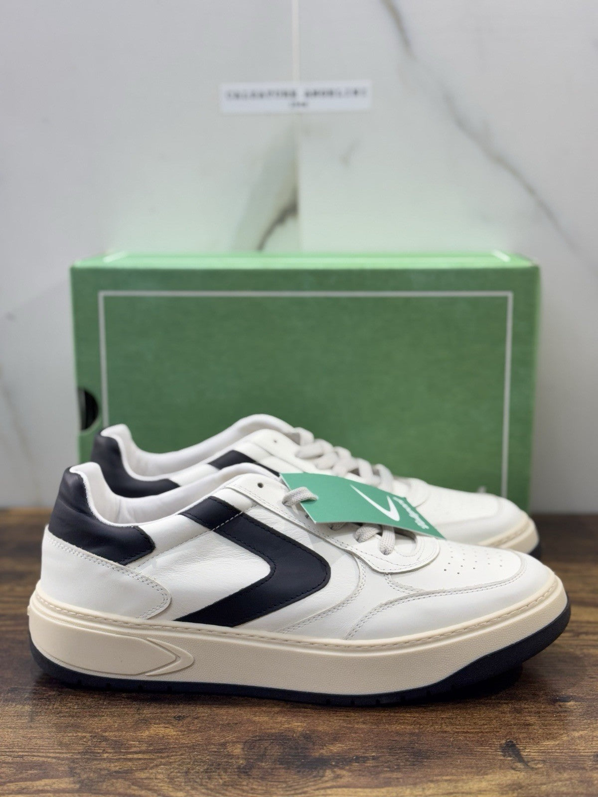 Valsport Hype Classic   Sneaker Pelle Bianca Nero   Casual  Uomo 45