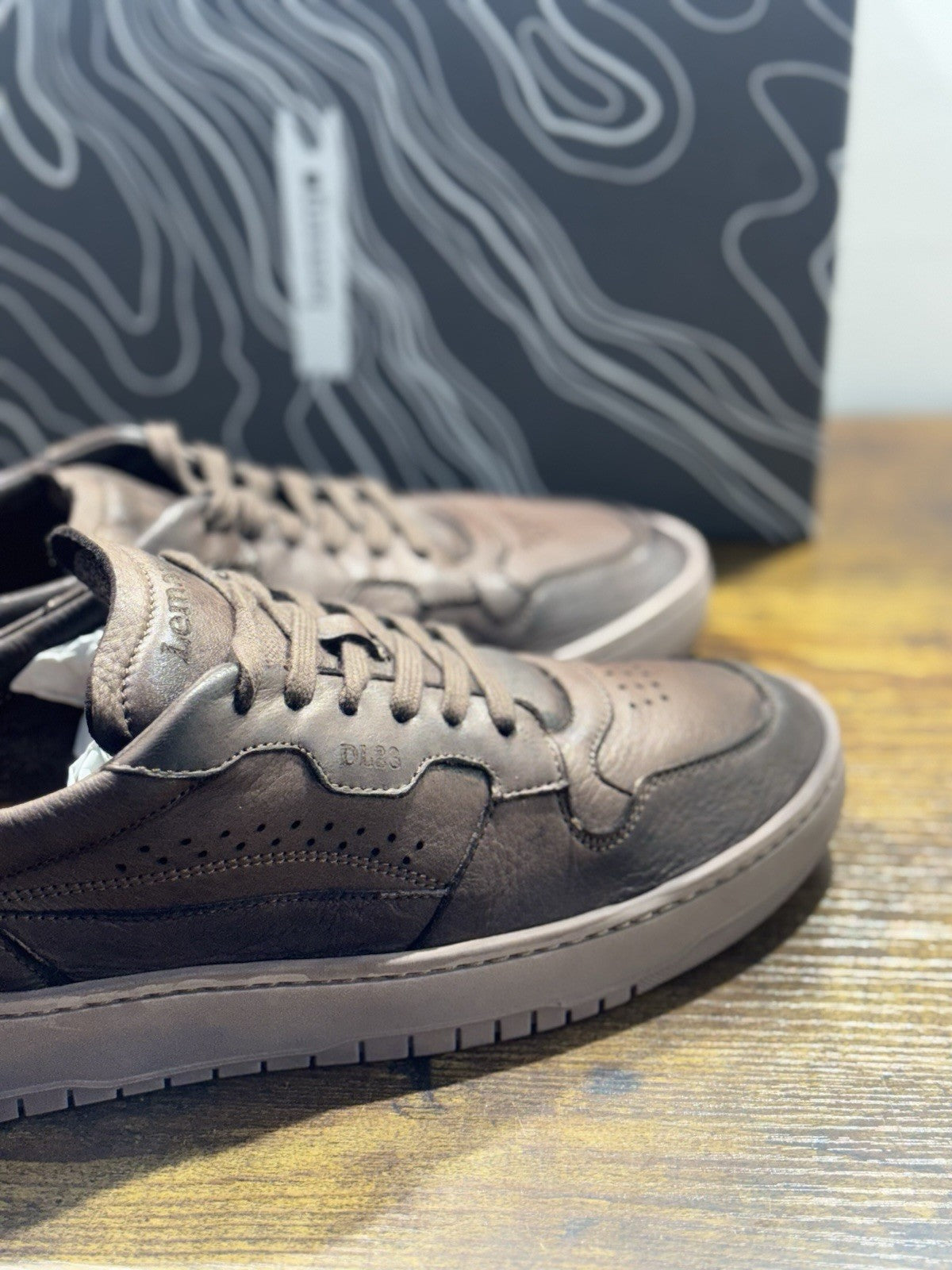 Lemargo Sneaker Pelle Cervo Testa Moro  Casual Luxury Handmade Uomo 42