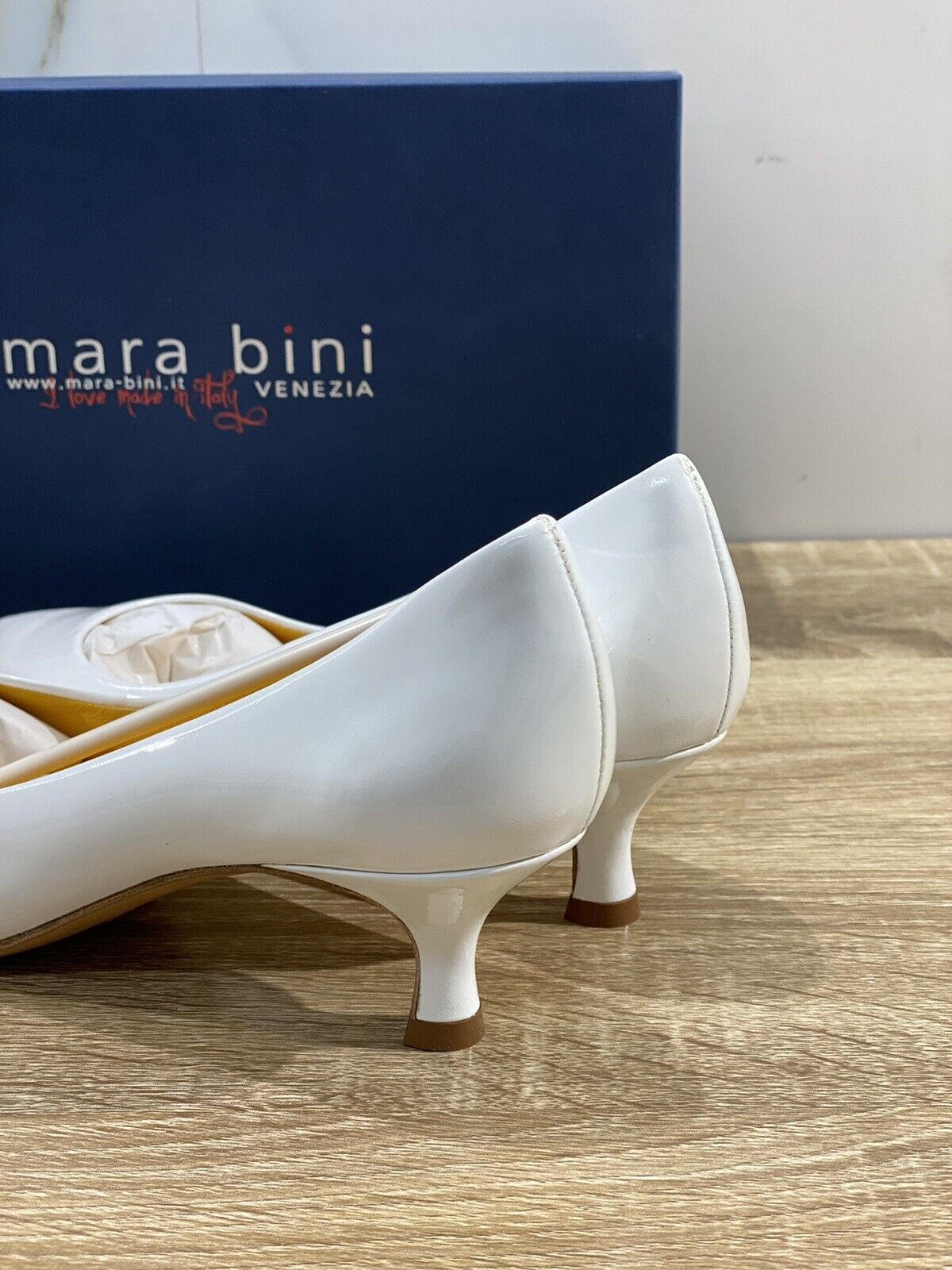 Mara Bini Decolte’ Donna L820 In Naplak Bianco Luxury Handamde In Italy 36.5