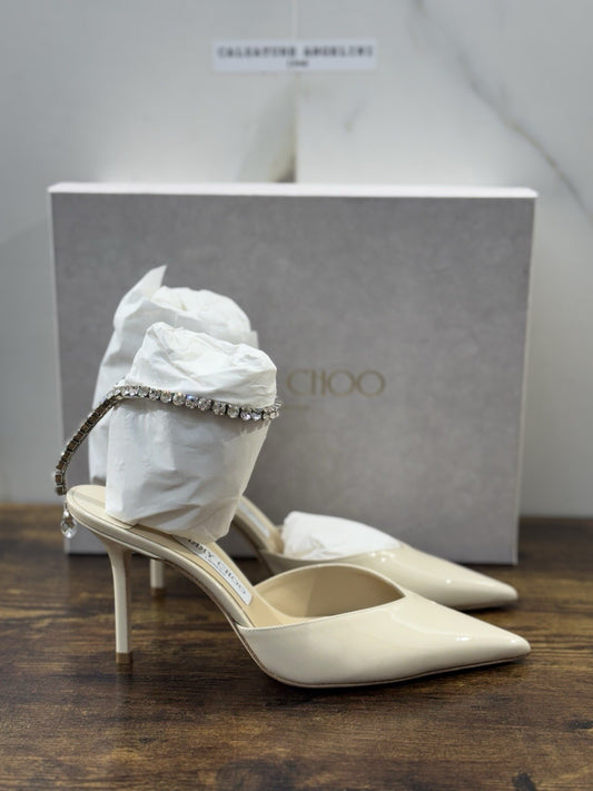 Jimmy Choo Saeda 85? Sandalo Luxury Jimmy Choo Scarpa Donna 38.5
