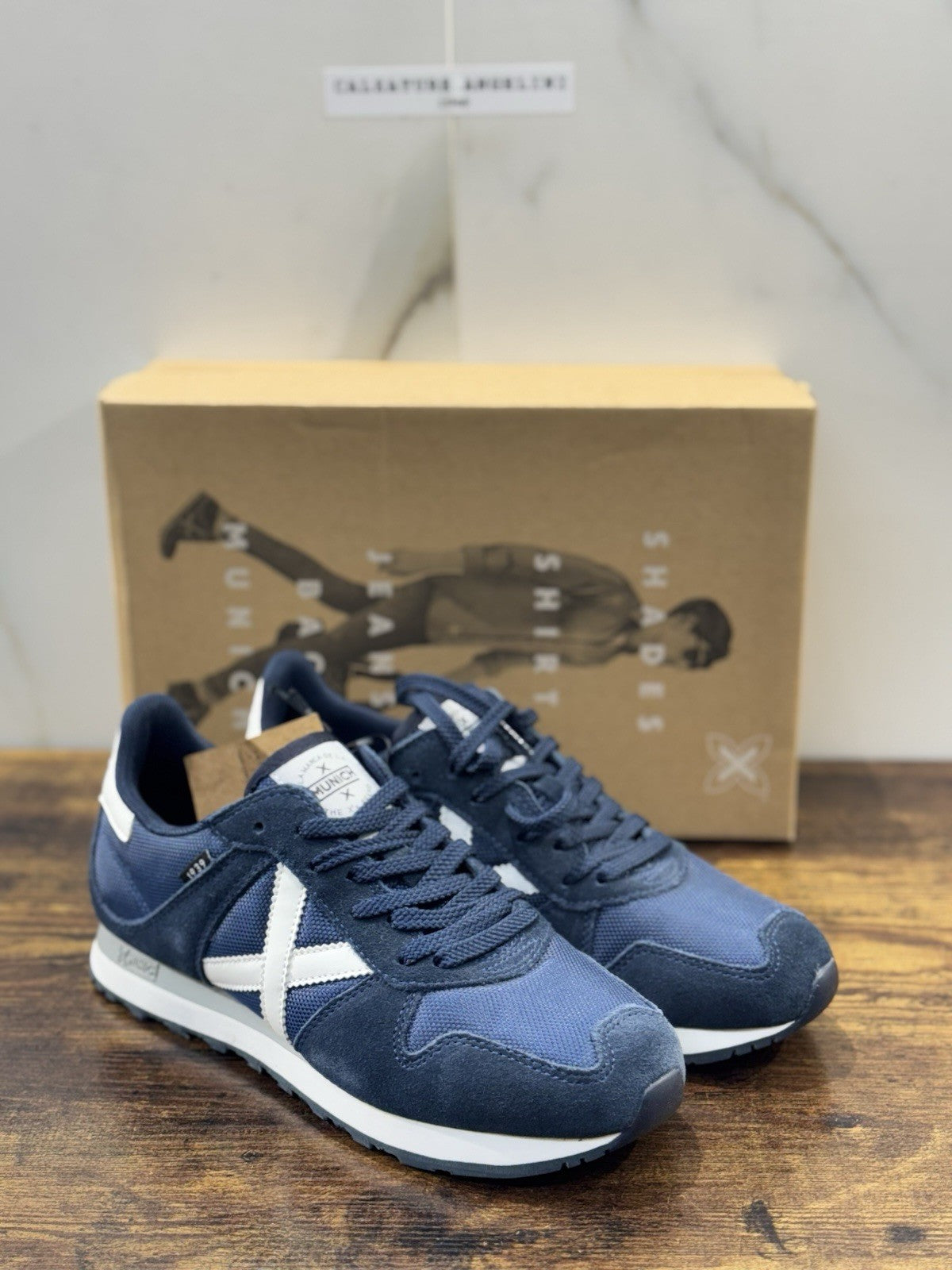 Munich Sneaker Suede Blu Casual Uomo 40