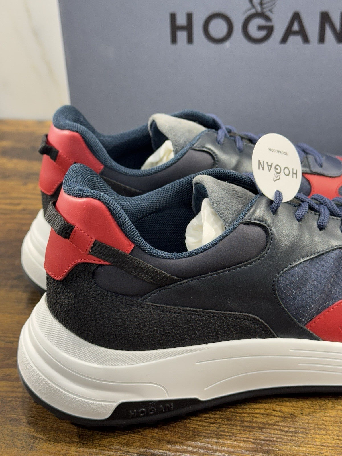 Hogan Hyper light  sneaker Pelle Blu  memory foam Luxury Hogan Men Shoes 42